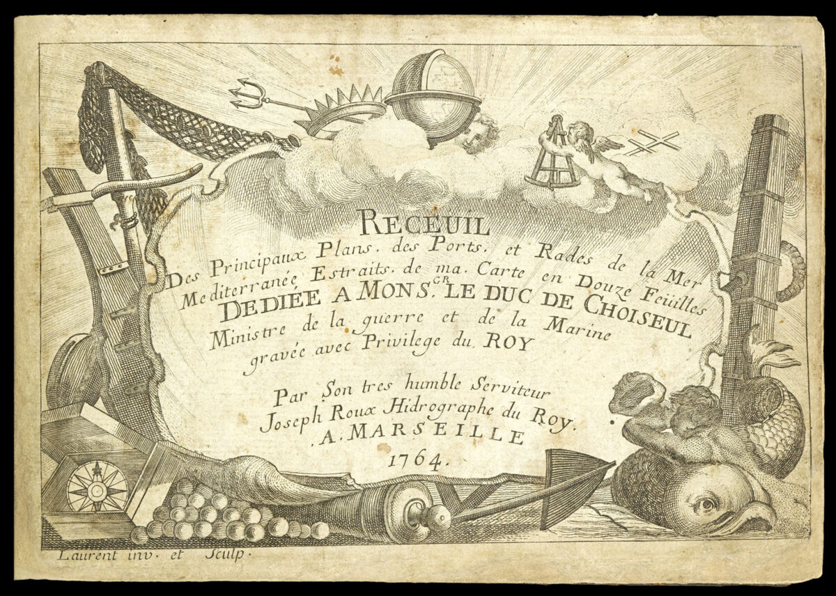 ROUX, Joseph Recueil [sic.] des principaux plans des ports et rades de la mer Mediterranée.