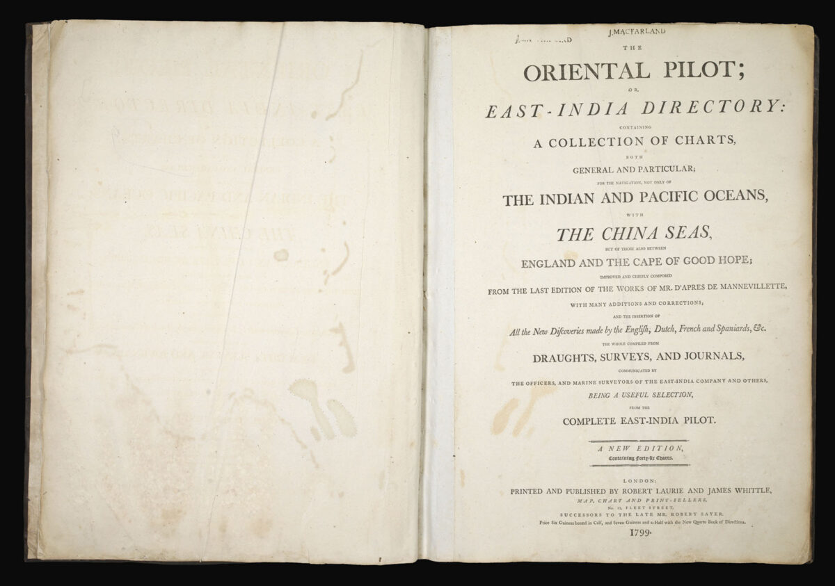 WHITTLE, James and LAURIE, Robert The Oriental Pilot; Or, East-India Directory:
