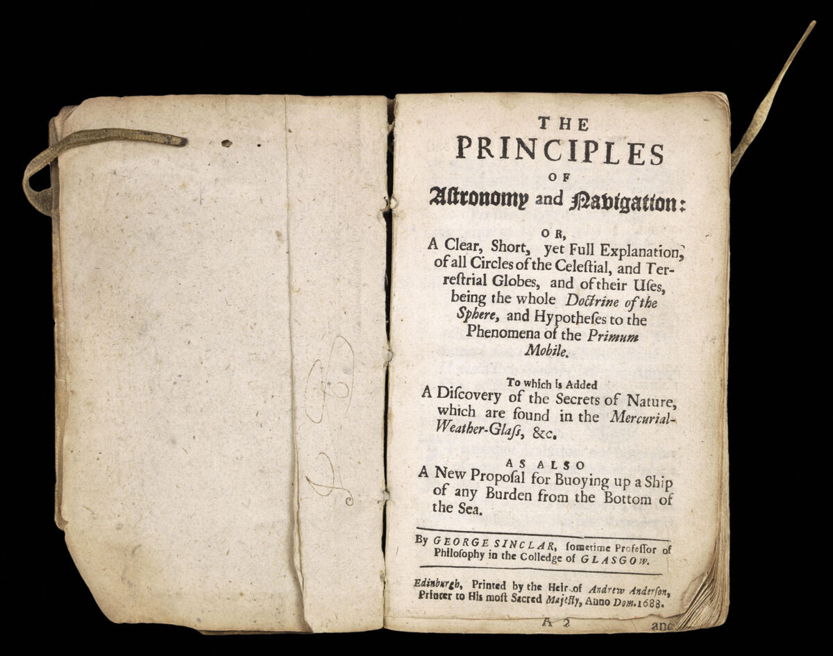 SINCLAIR, George The Principles of Astronomy and Navigation:...