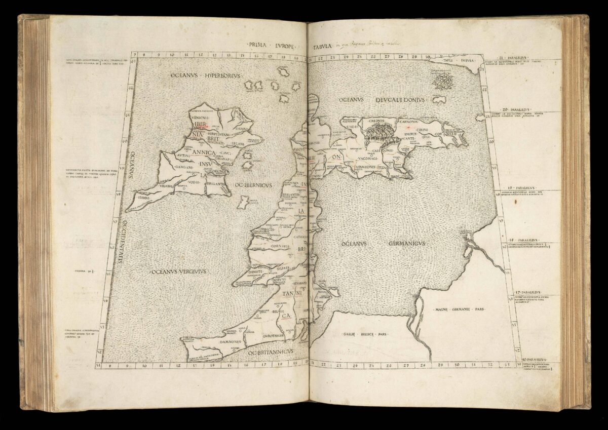 PTOLEMAEUS, Claudius In hoc Operae haec continétur Geographia Cl. Ptholemaei a plurimis uiris utriusqß. linguae doctiss. emendata:& cum Archetypo graeco ab ipsis collata...