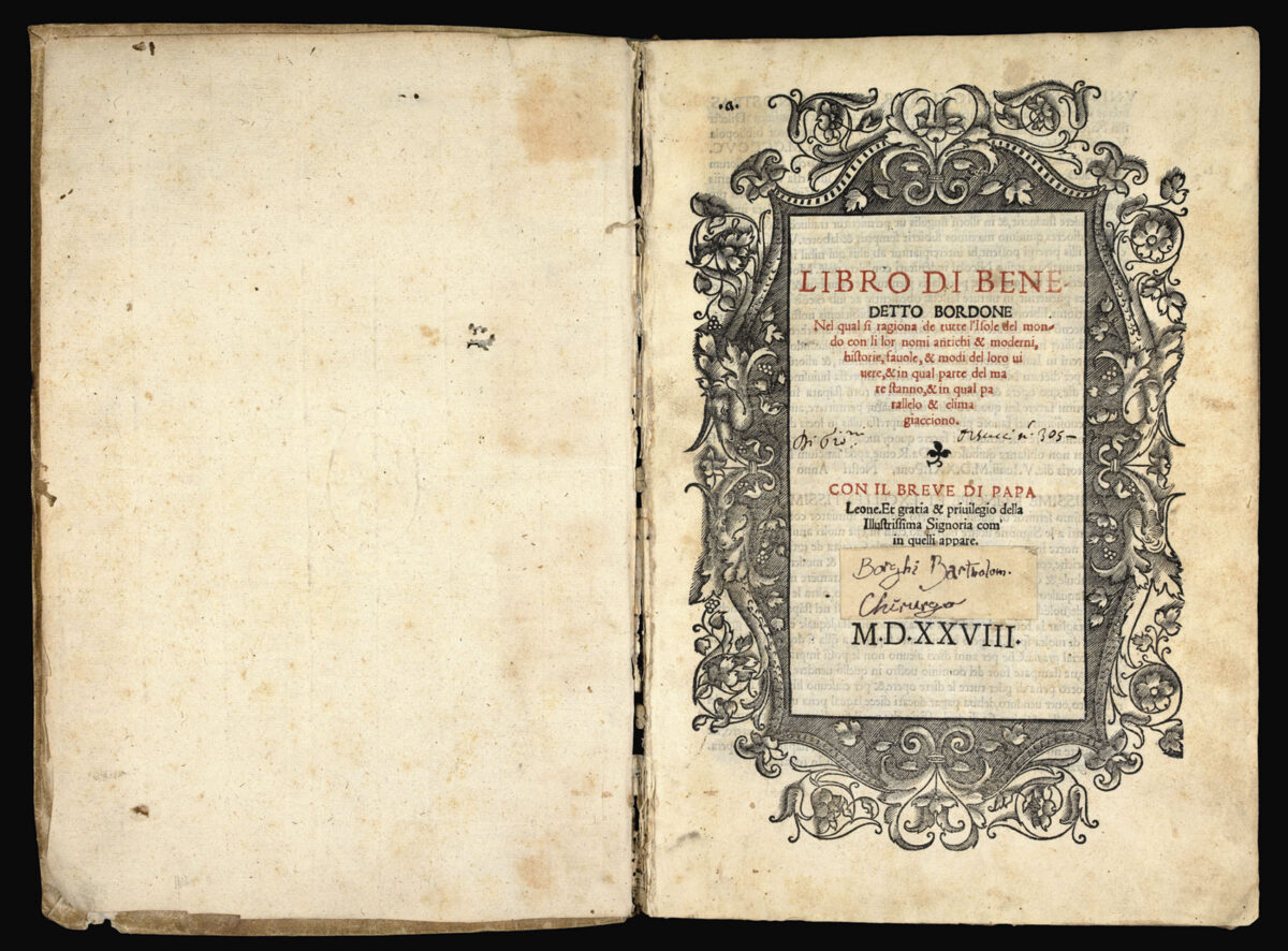 BORDONE, Benedetto di Libro di Benedetto Bordone nel qual si ragiona de tutte l'isole del mondo.
