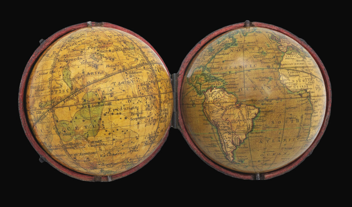 NEWTON, John Newton's New & Improved Terrestrial Globe [and] Newton's Improved Pocket Celestial Globe