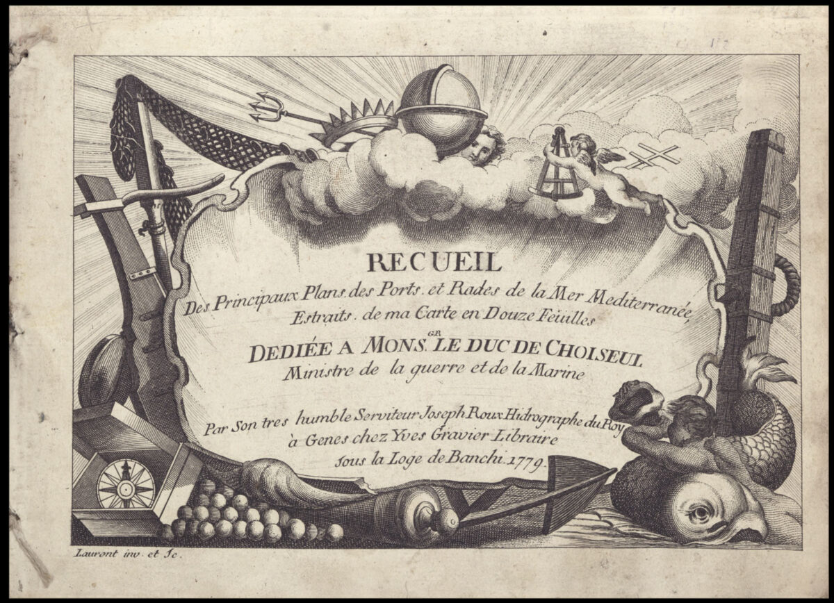 ROUX, Joseph Recueil [sic.] des principaux plans des ports et rades de la mer Mediterranée.