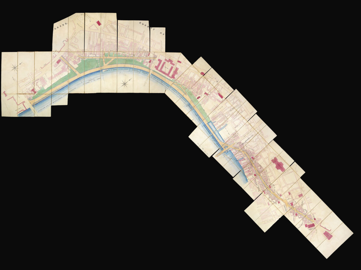 [?BAZALGETTE, Joseph] Thames Embankment Plan.