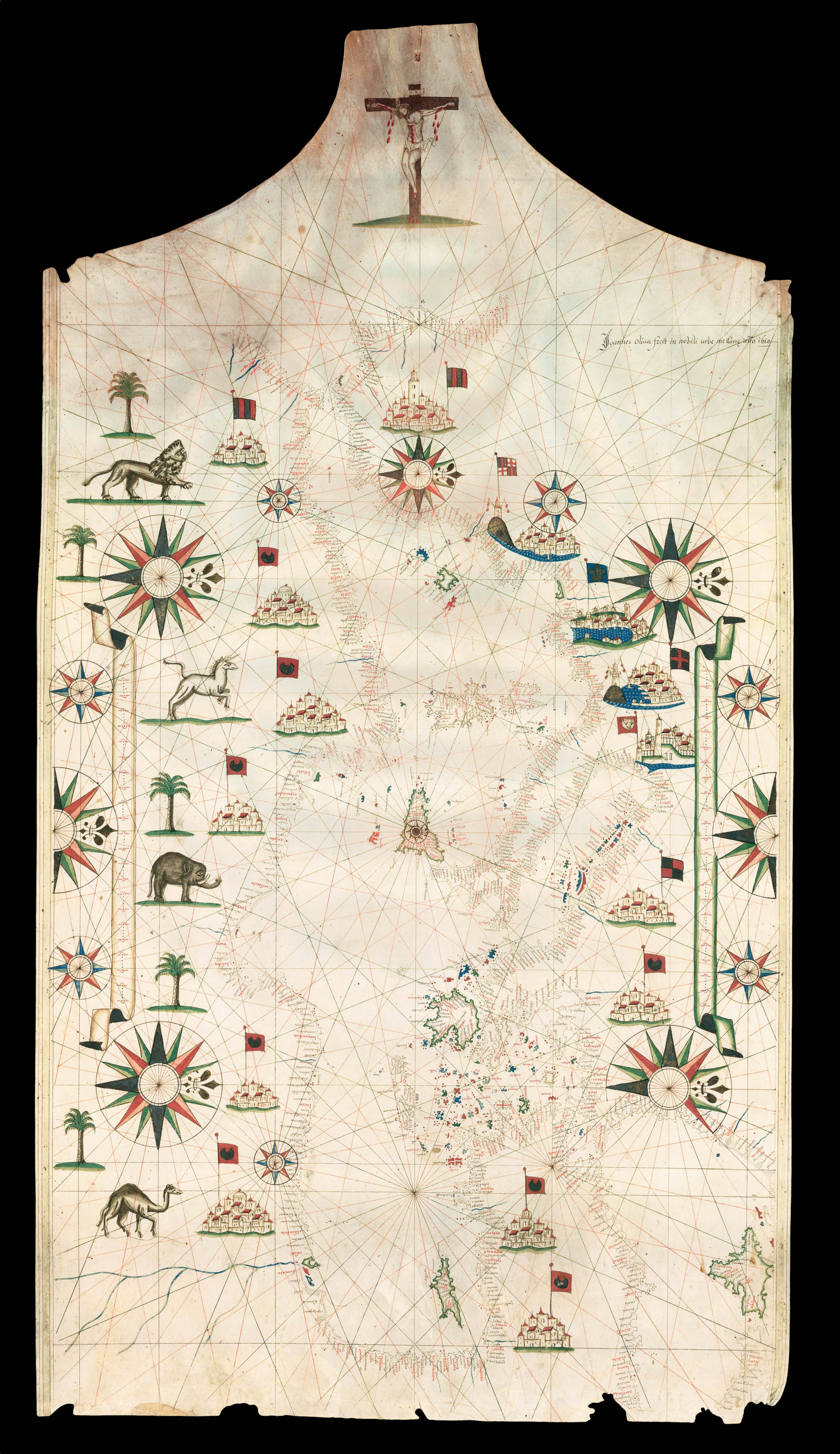 OLIVA, Joan [Portolan Chart of the Mediterranean].