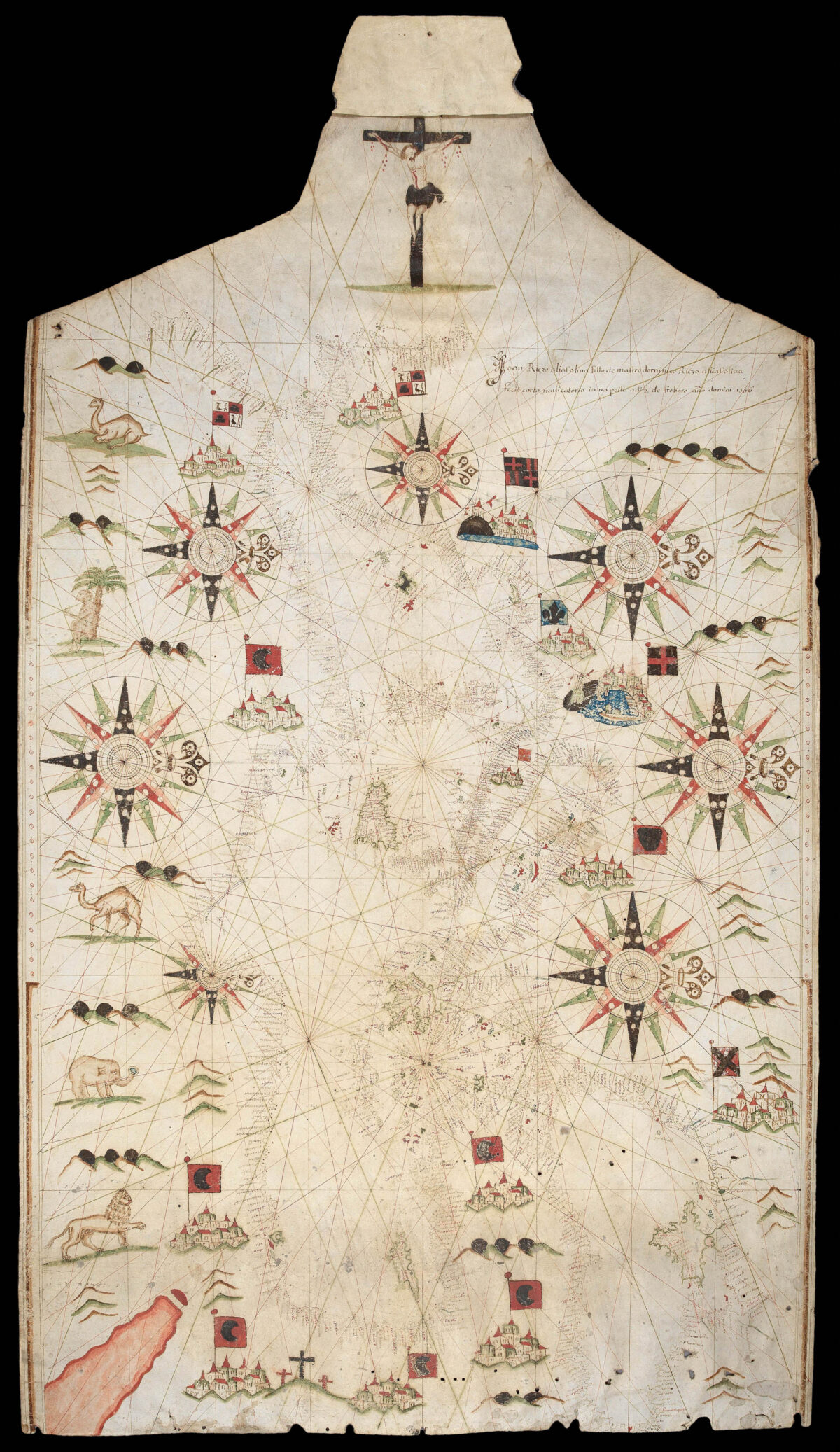 RICZO Joan [OLIVA, Joan] [Portolan Chart of the Mediterranean].
