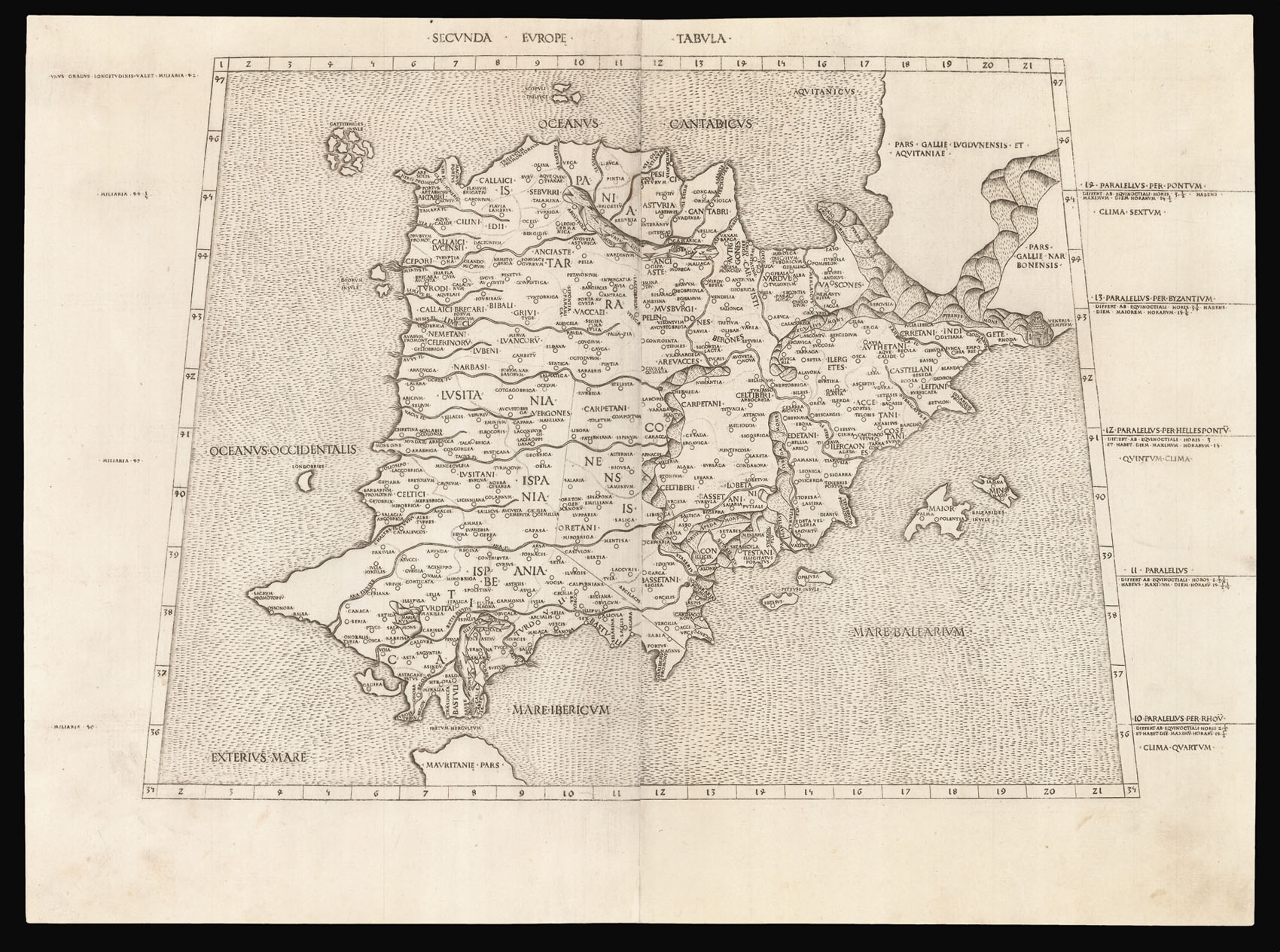 [PTOLEMAEUS, Claudius] Secunda Europe Tabula