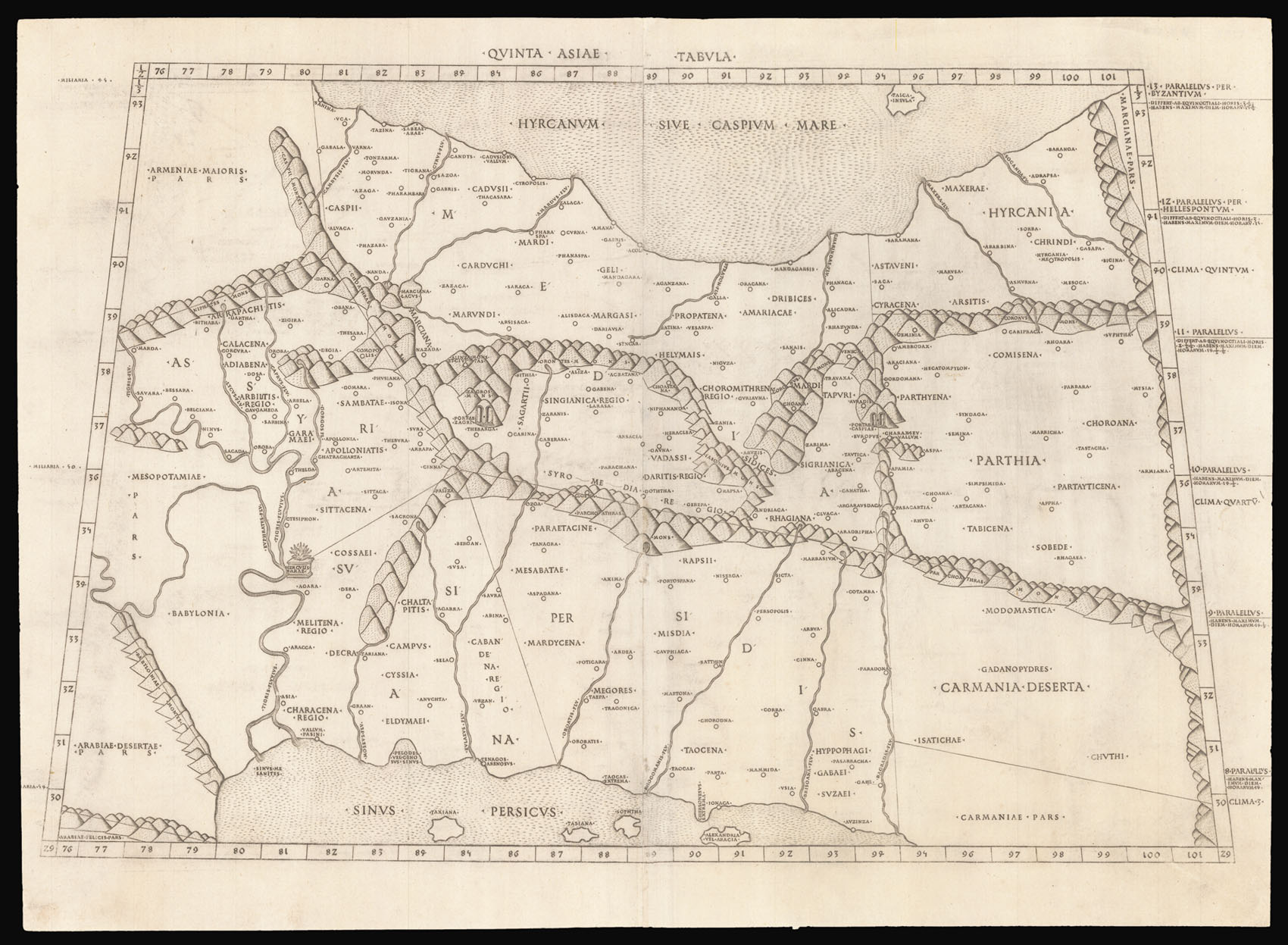 [PTOLEMAEUS, Claudius] Quinta Asiae Tabula