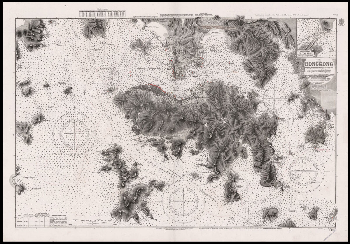 BELCHER, Captain [et al] Hong Kong surveyed by Capt. Sir Edward Belcher.