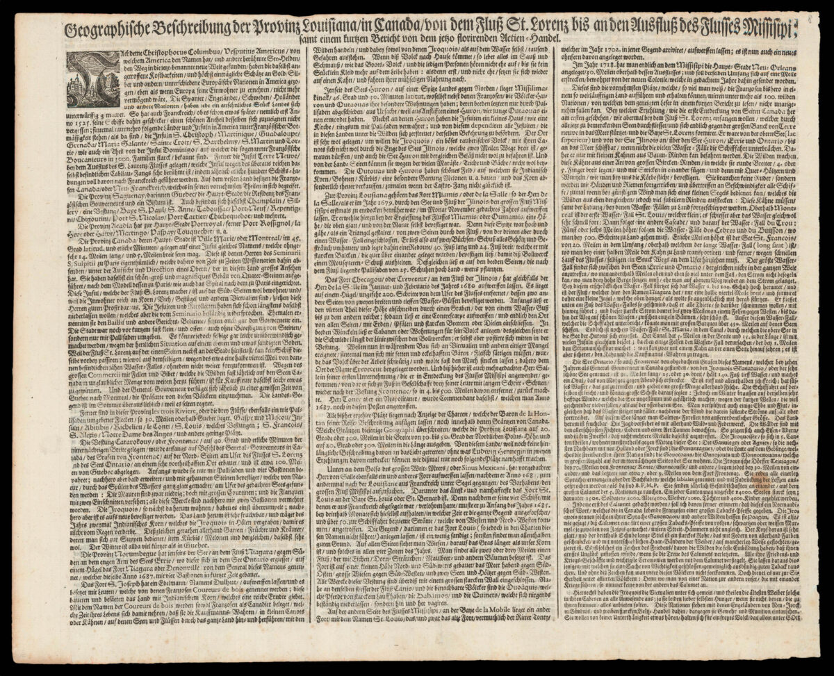 WEIGEL, Christopher Novissima Tabula Regionis Ludovicianae Gallice dictae La Louisiane...