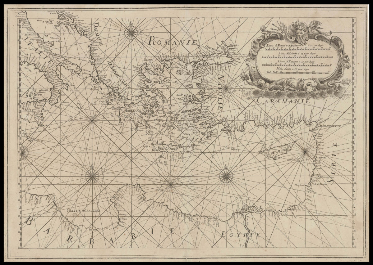 OLIVIER, F[rançois] Nouvelle Carte de la Mer Mediterranee