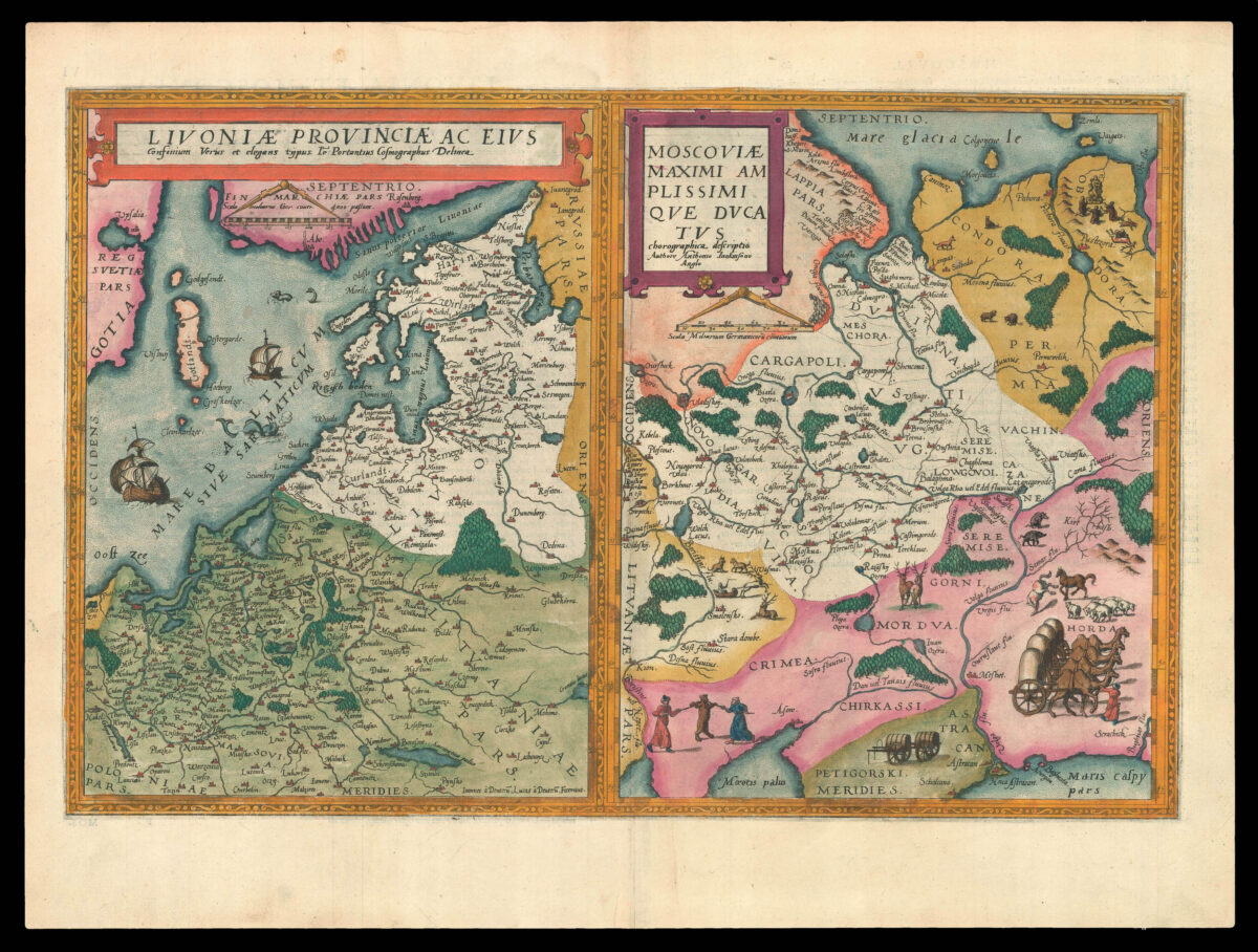 JODE, Gerard de Moscoviae Maximi amplissimi Que Ducatus. [WITH] Livoniae Provinciae ac Eius.