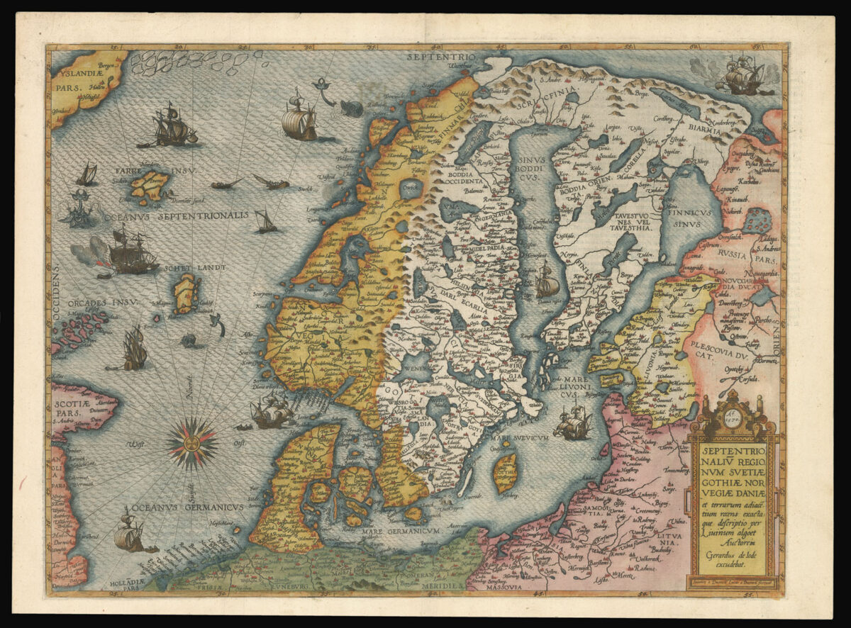 JODE, Gerard de Septentrionaliu Regionum Suetiae Gothiae Norvegiae Daniae.