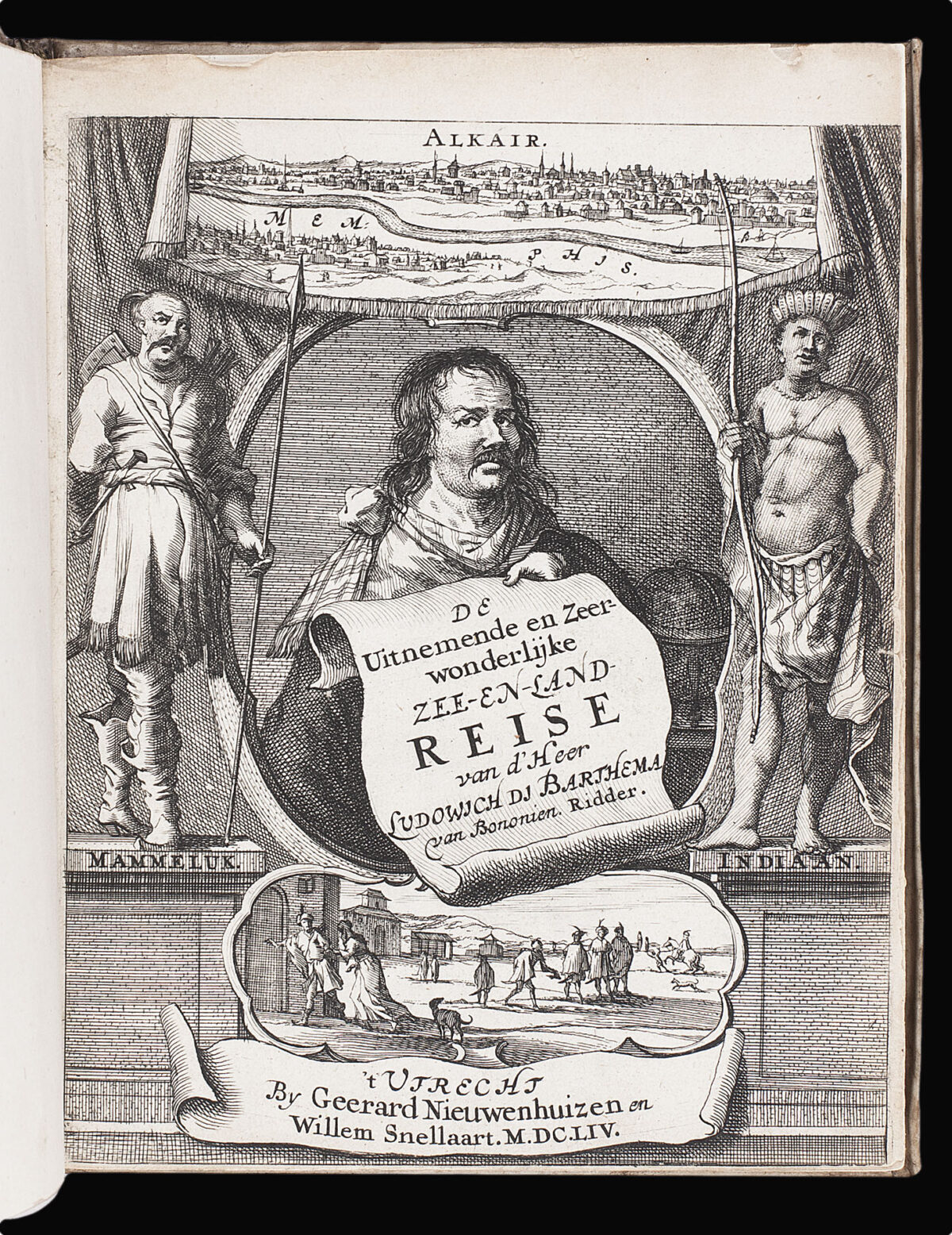 VARTHEMA, Ludvico di De uytnemende en seer vvonderlijcke zee-en-landt-reise van de heer Ludovvyck di Barthema, van Bononien, Ridder &c. Gedaen inde Morgenlanden, Syrien, vrughtbaer en woest Arabien, Perssen, Indien, Egypten, Ethiopien en andere.