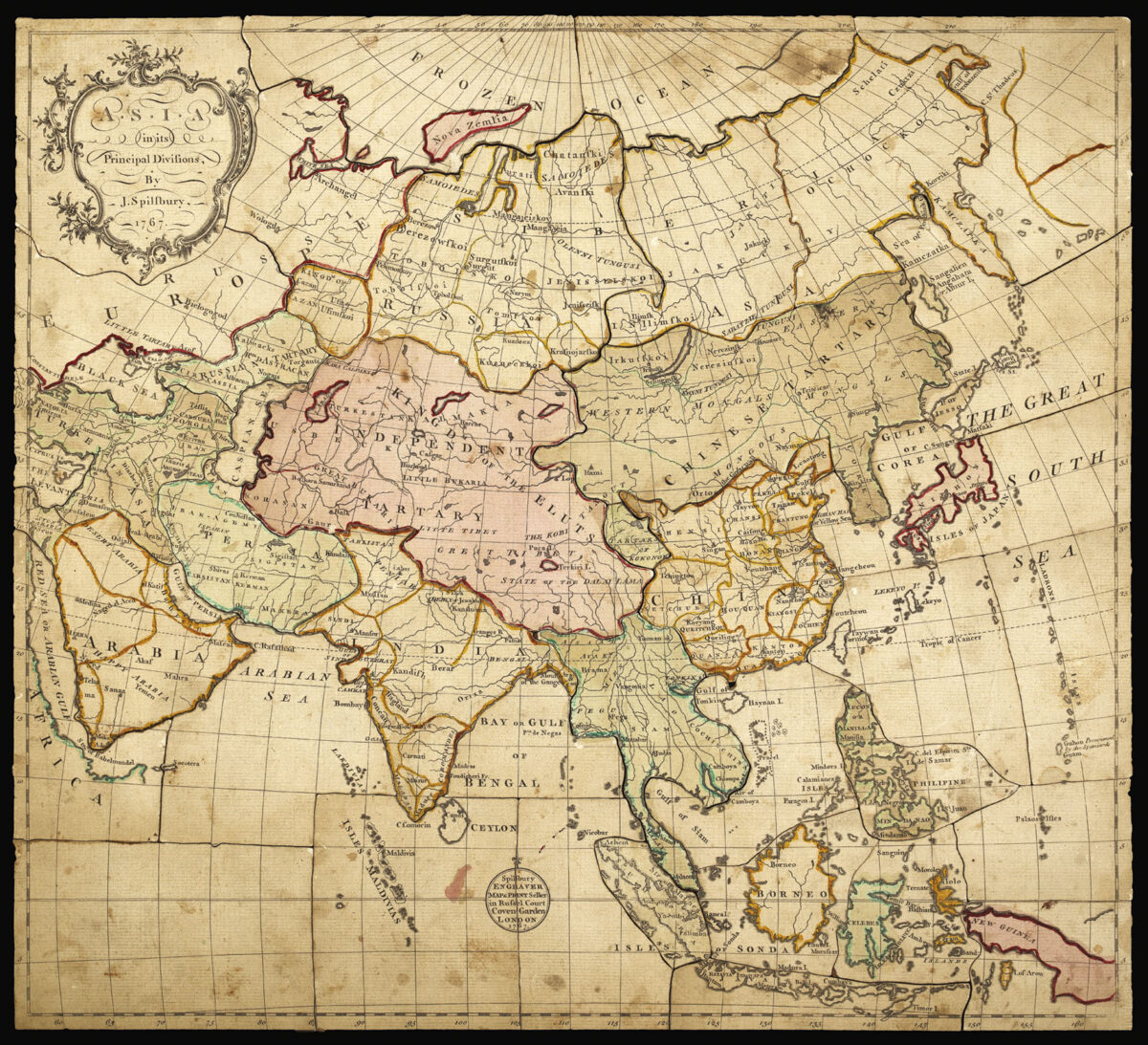 SPILSBURY, J. Asia in its Principal Divisions, By J. Spilsbury, 1767.
