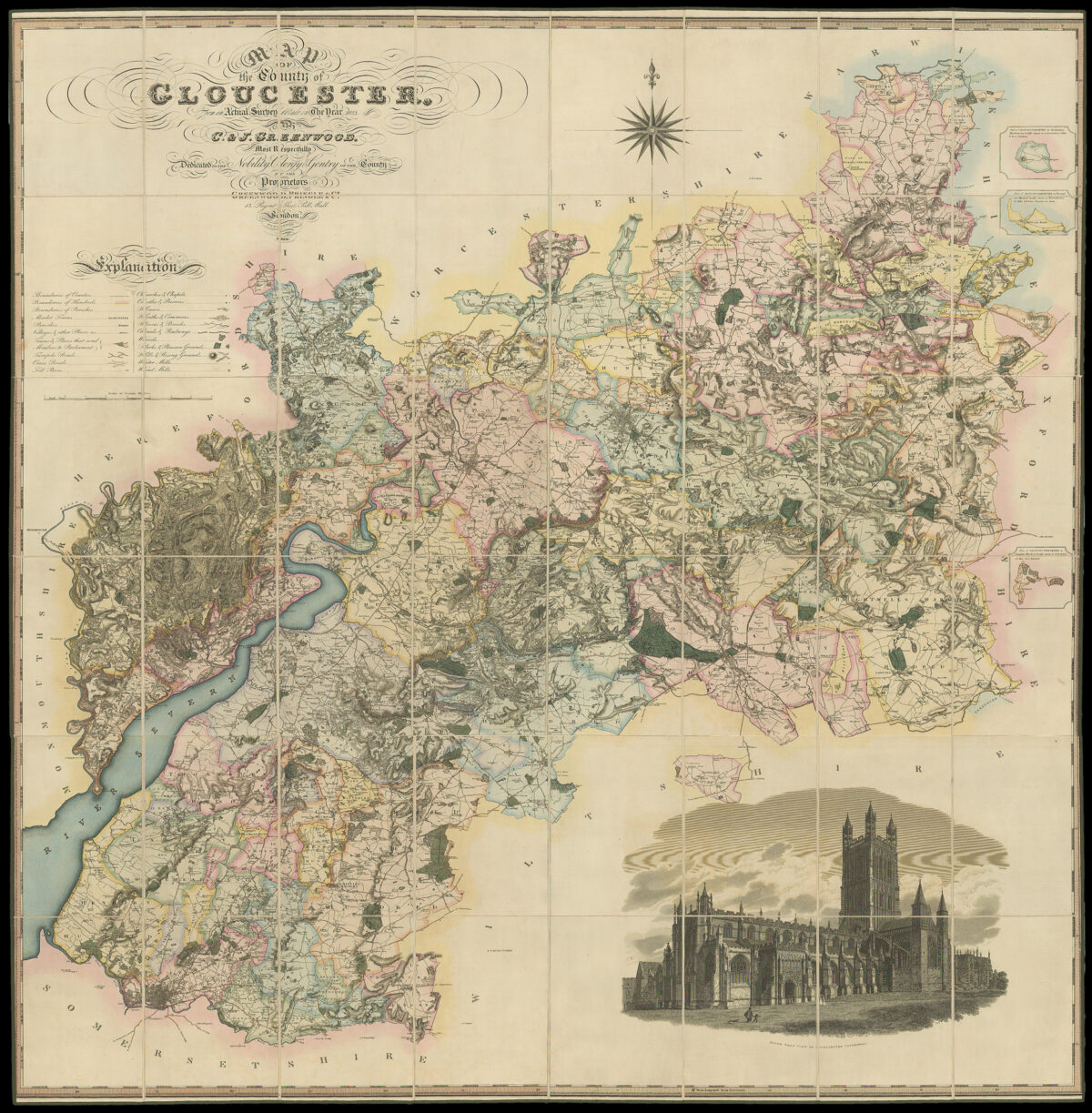 GREENWOOD, Christopher Map of the County of Gloucester,