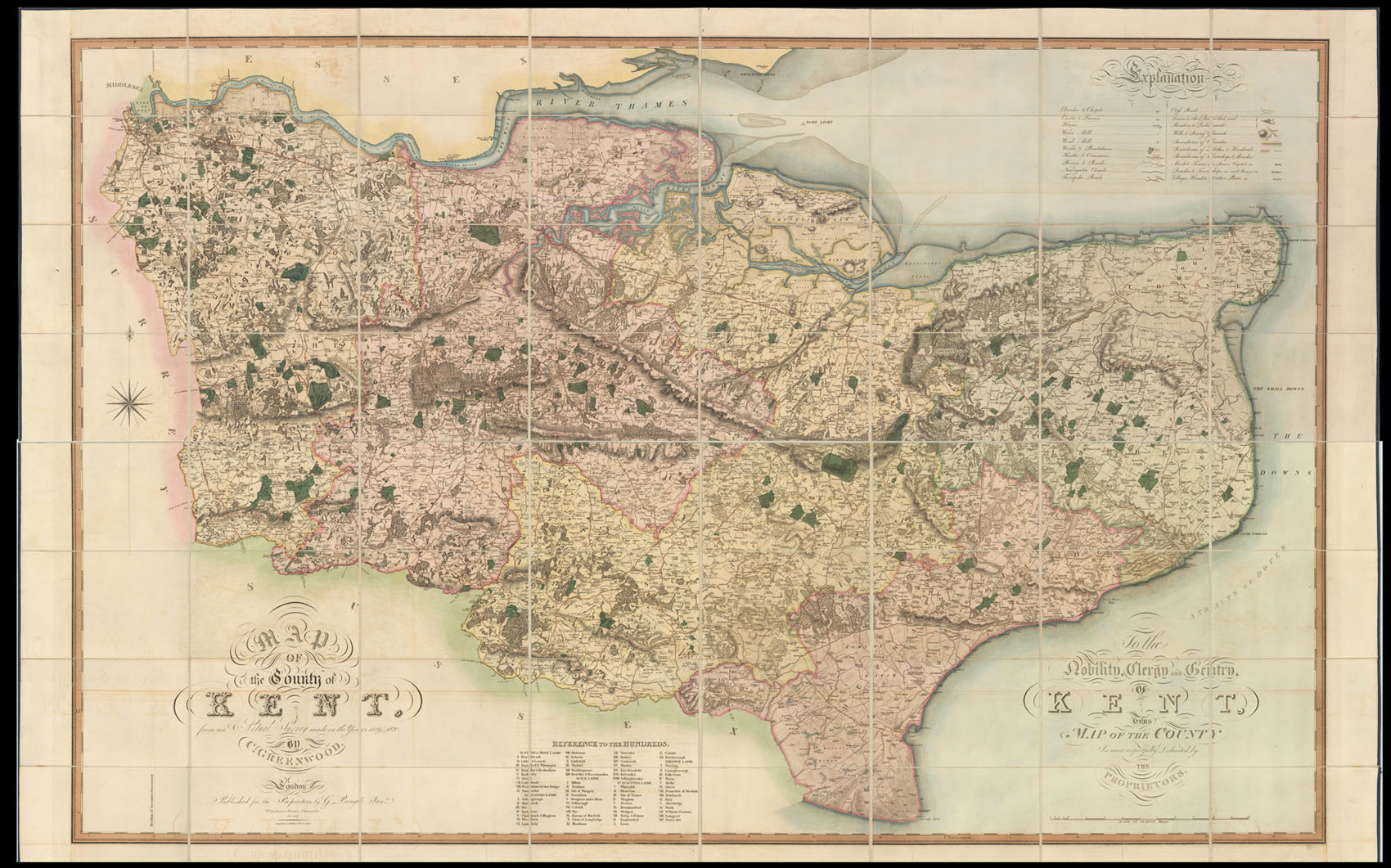 GREENWOOD, Christopher Map of the County of Kent,