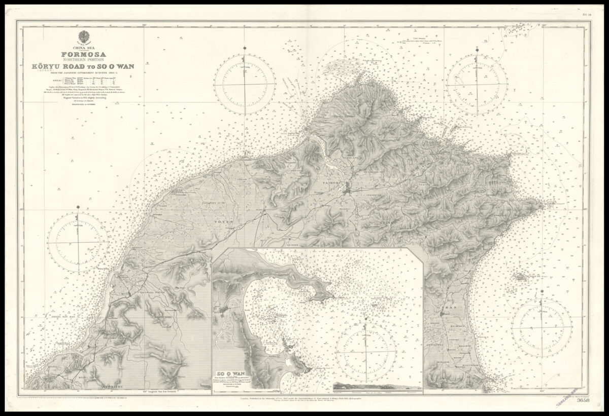 HYDROGRAPHIC OFFICE China Sea. Formosa Northern Portion Koryu Road to So O Wan.