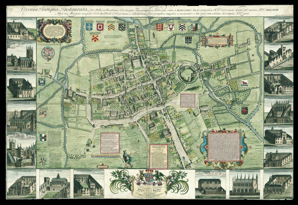 WHITTLESEY, Robert [After] Ralph AGAS Oxonia Antiqua Instaurata, sive Urbis & Academiae Oxoniensis Topographica delineatio olim a Rudolph Agas