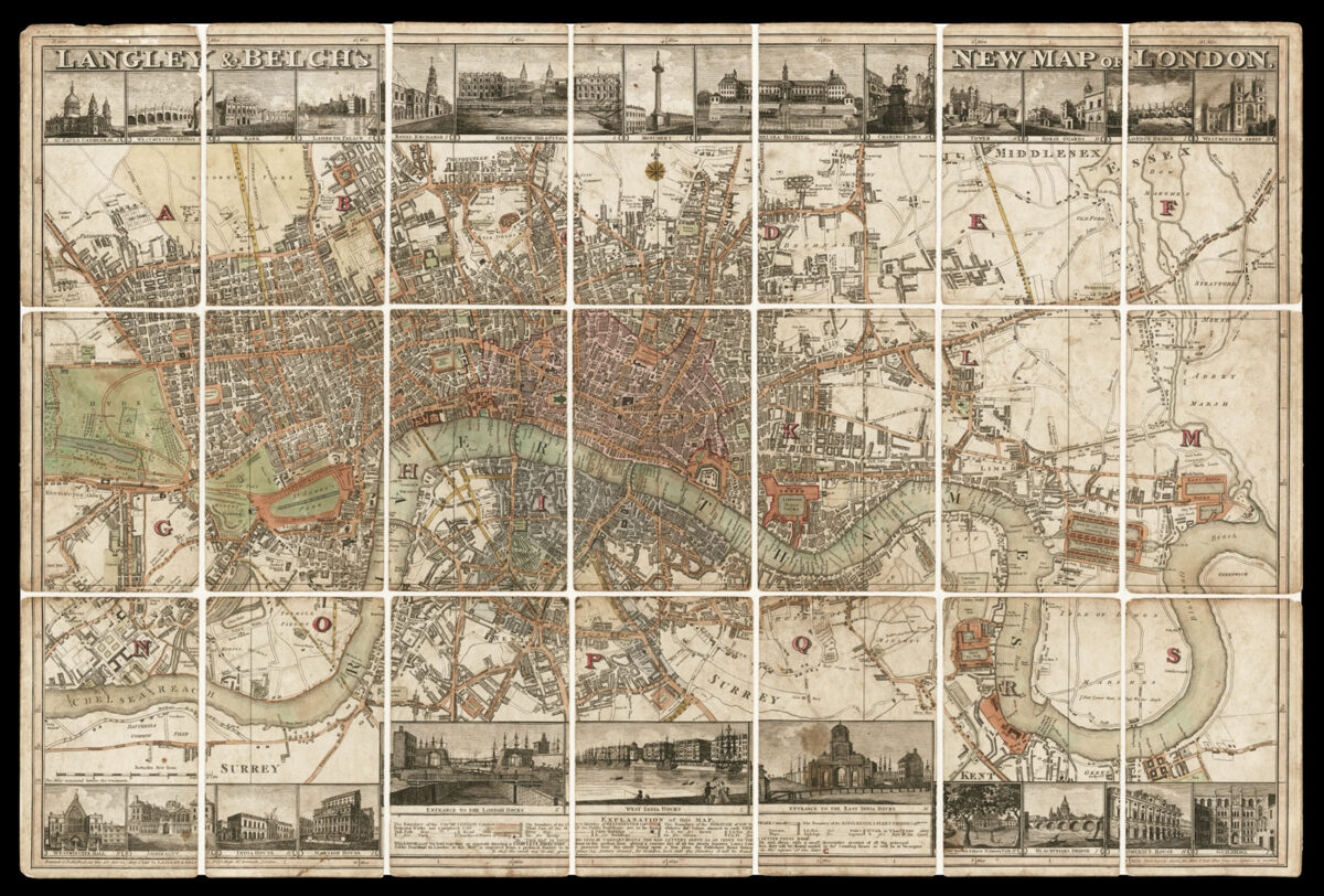 LANGLEY, Edward, & William BELCH Langley and Belch's New Map of London.