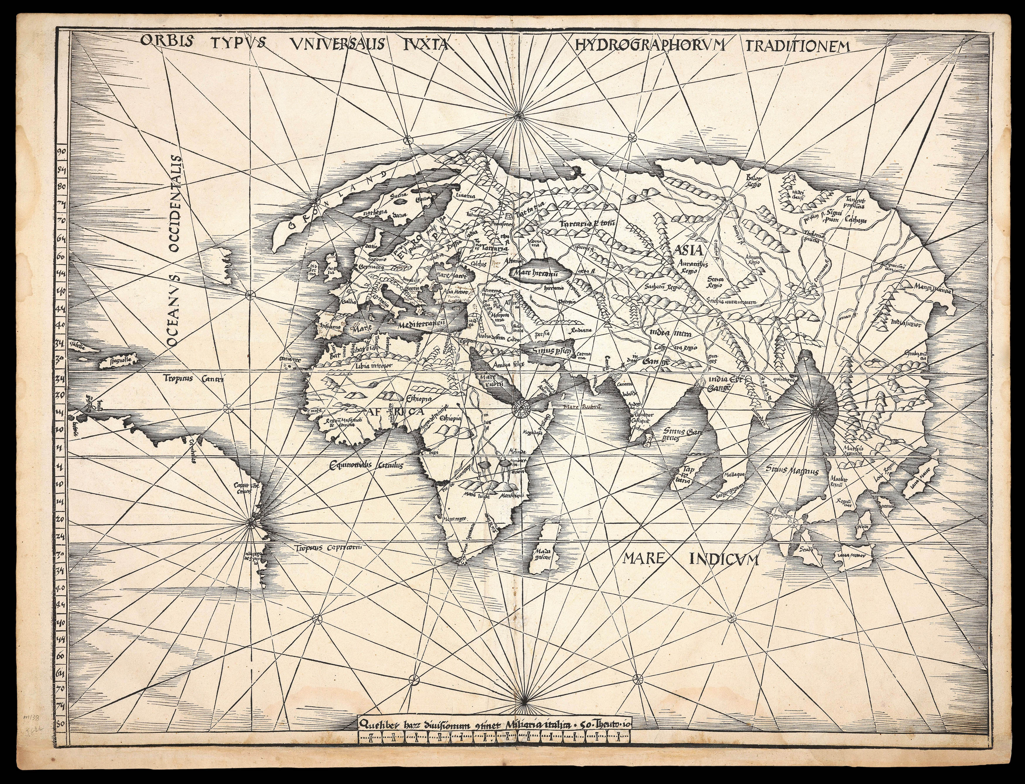 PTOLEMAEUS, Claudius; and Martin WALDSEEMULLER Orbis Typus Universalis Iuxta Hydrographorum Traditionem.