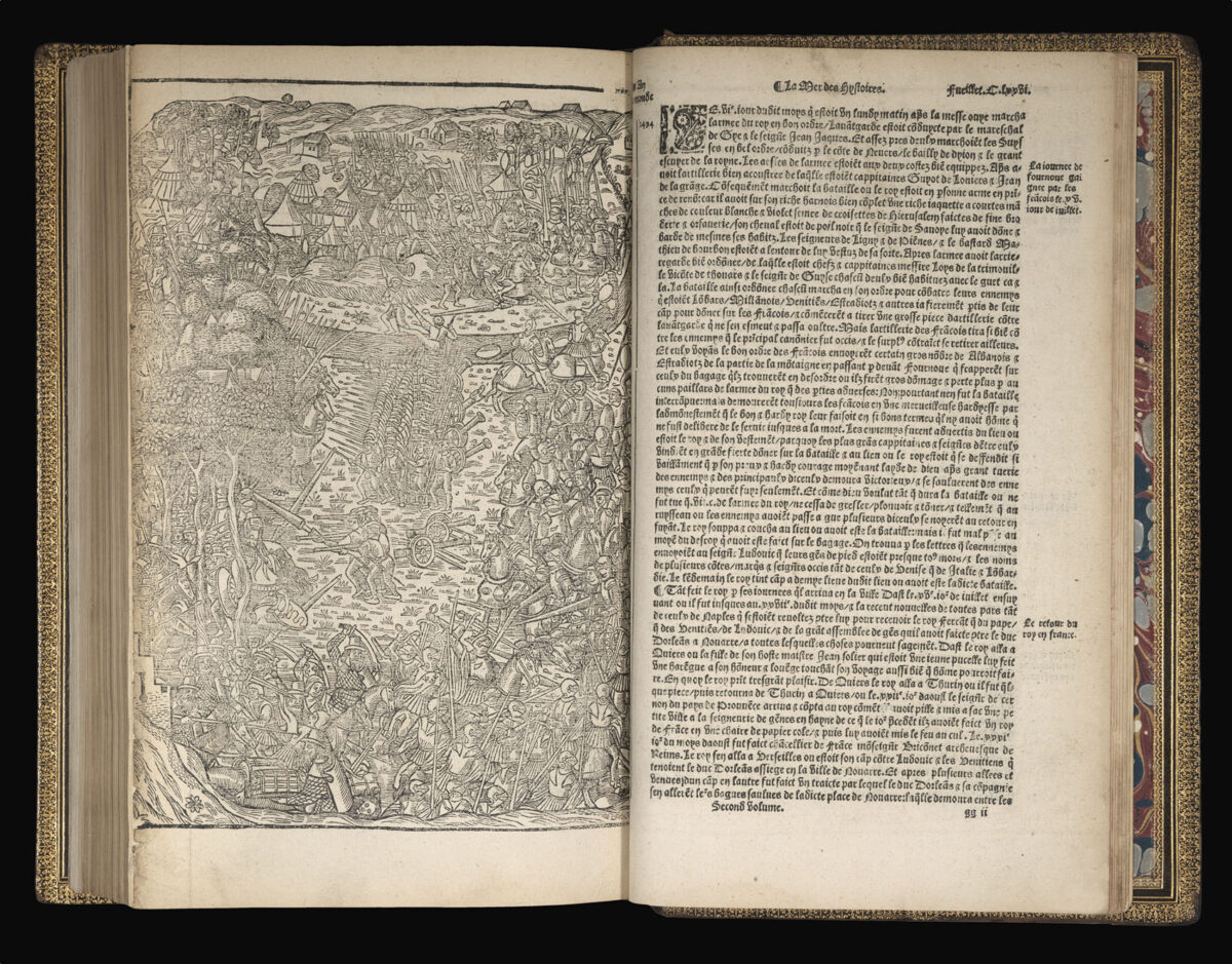 [COMMIN, Vincent, probable translator]. Le Premier Volume de la mer des Histoires