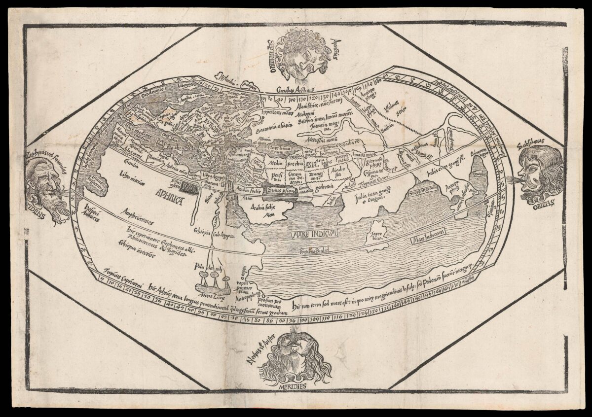 REISCH, Gregor [Untitled World Map].