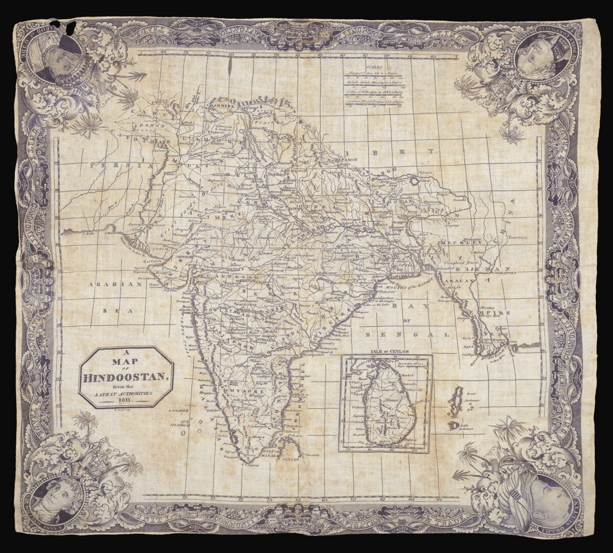 GRAY, R[obert] A Map of Hindoostan, from the Latest authorities 1811.