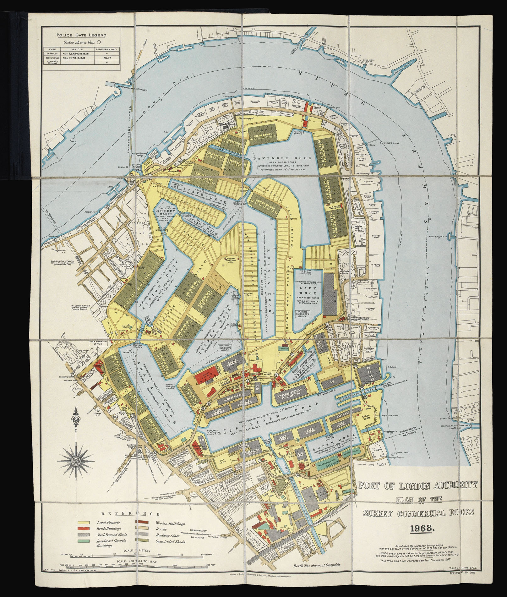 PORT OF LONDON AUTHORITY Plan of the Surrey Commercial Docks