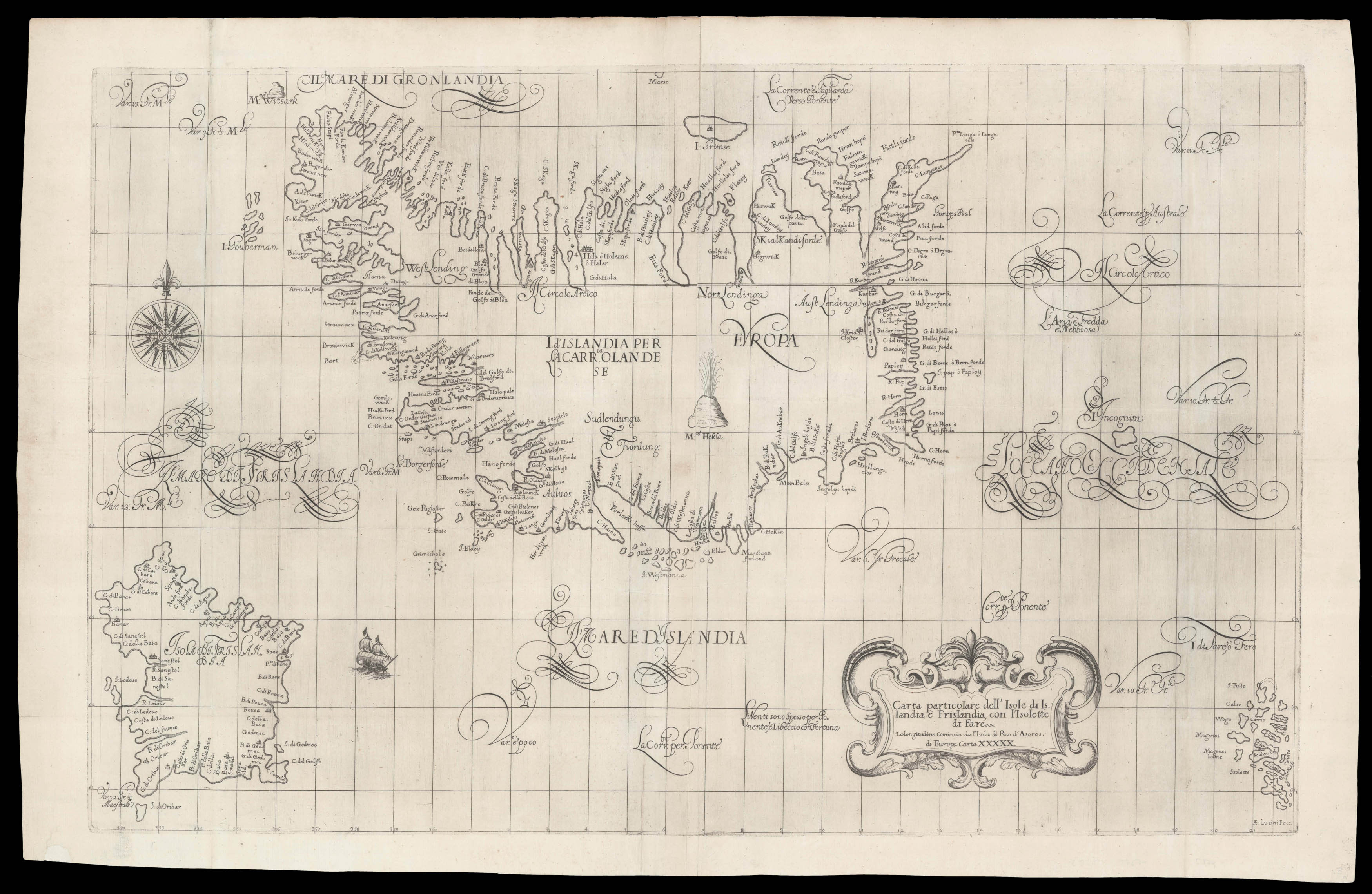 DUDLEY, Robert [Chart of Iceland].