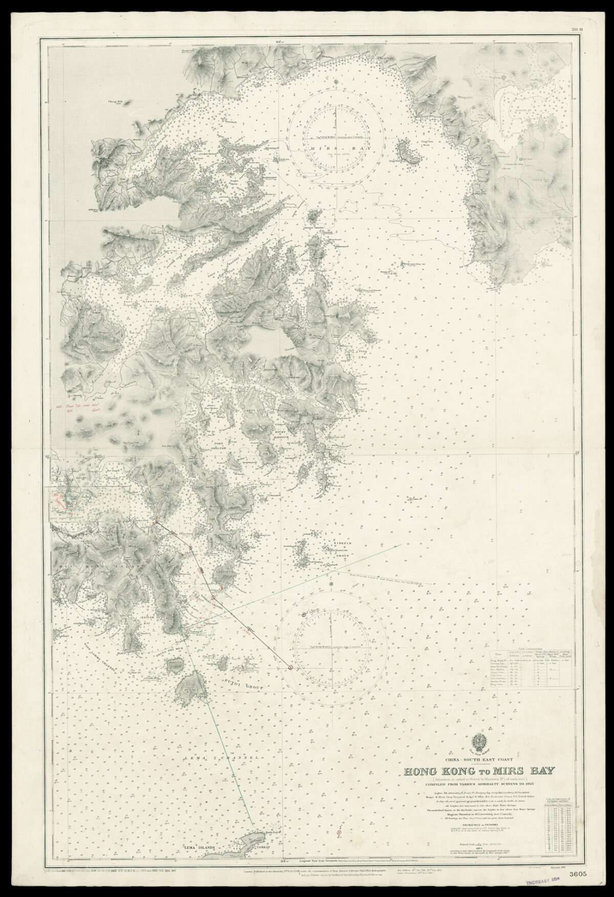 HYDROGRAPHIC OFFICE Hong Kong to Mirs Bay