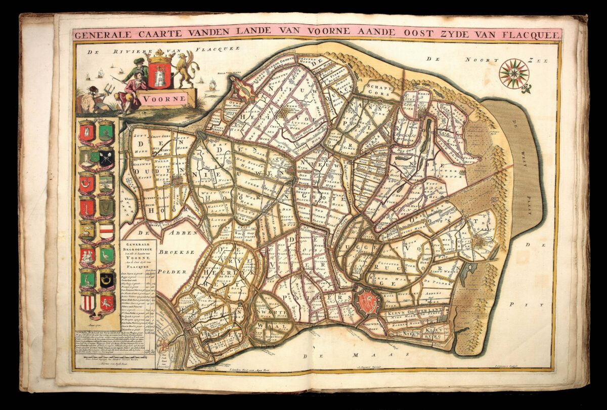 HOOGHE, Romeyn de; Jan & Caspar LUYKEN; Heyman van DIJCK Voorne caart-boeck van alle de dorpen,