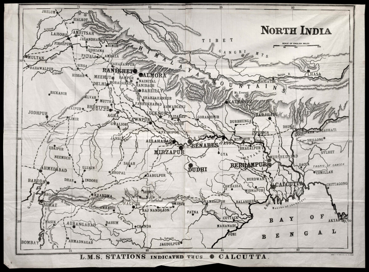 BACON, G[eorge] W[ashington] [Pair of maps of India] North India [and] South India.