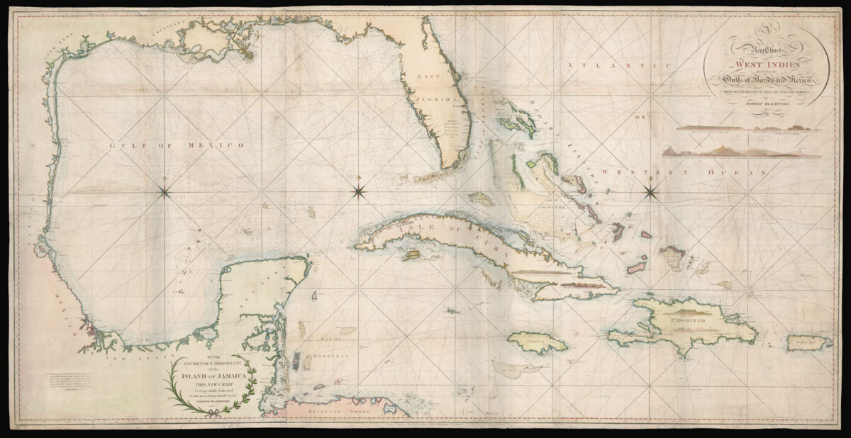 BLACHFORD, Robert A New Chart of the West Indies