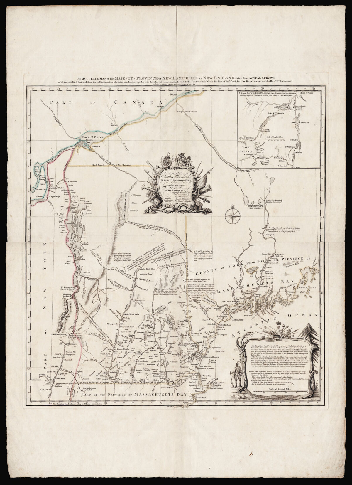 BLANCHARD, Joseph and LANGDON, Samuel An Accurate Map of His Majesty's Province of New-Hampshire in New England,
