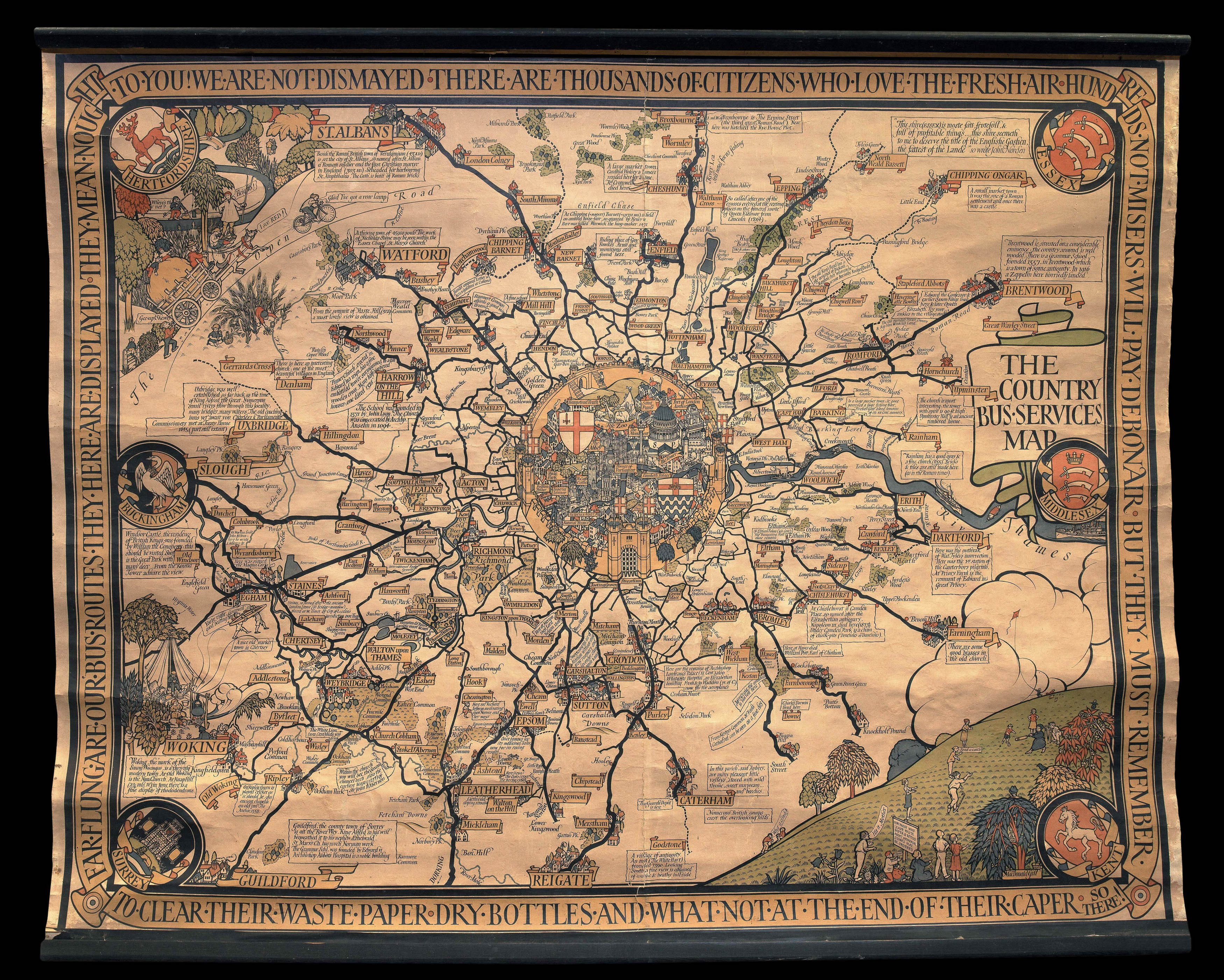 GILL, Macdonald The Country Bus Services Map.
