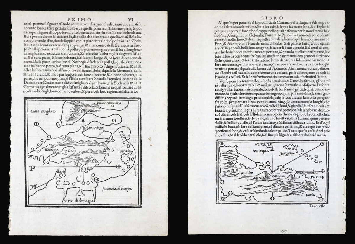 BORDONE, Benedetto di Untitled Maps of North and South America and the Caribbean Islands