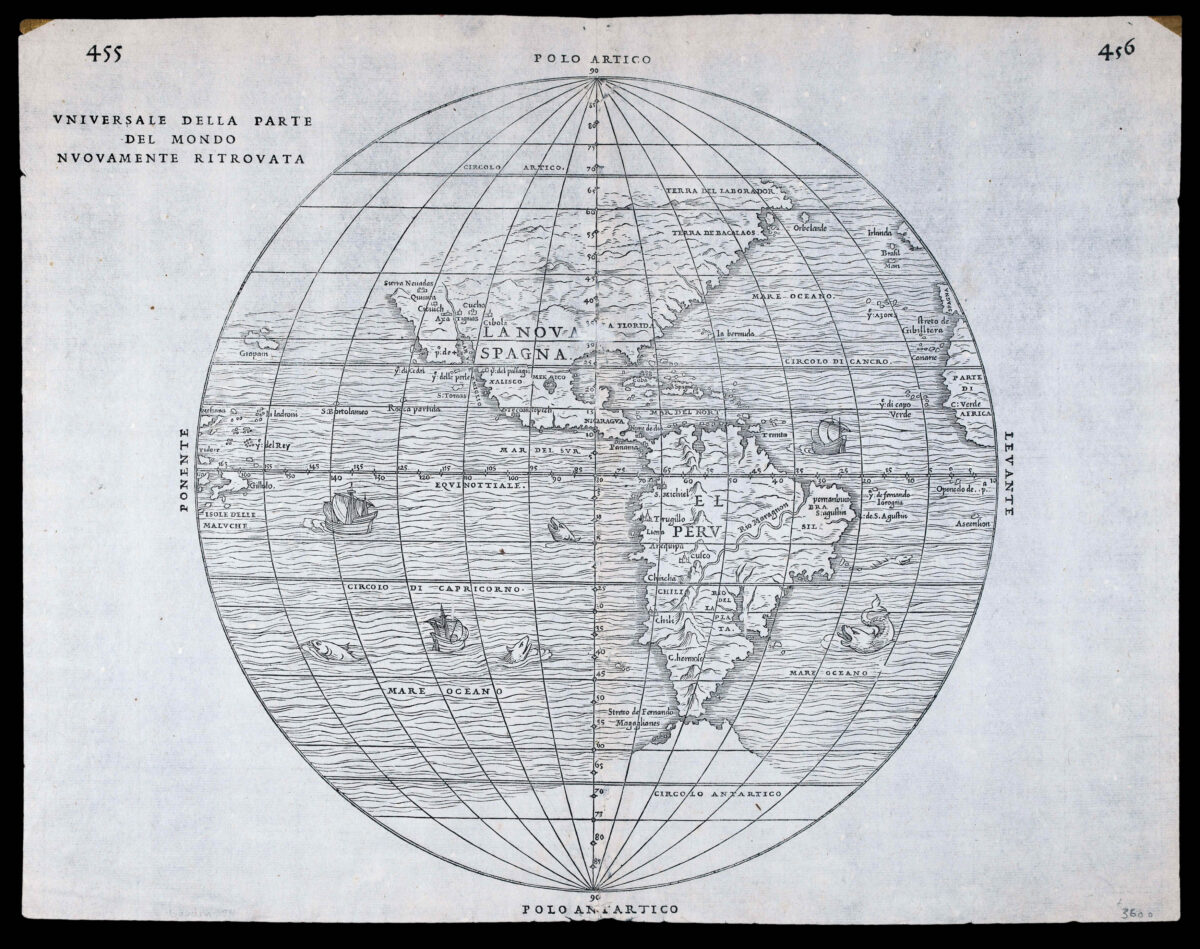RAMUSIO, Giovanni Battista and GASTALDI, Giacomo Universale della parte del mondo nuovamente ritrovata.