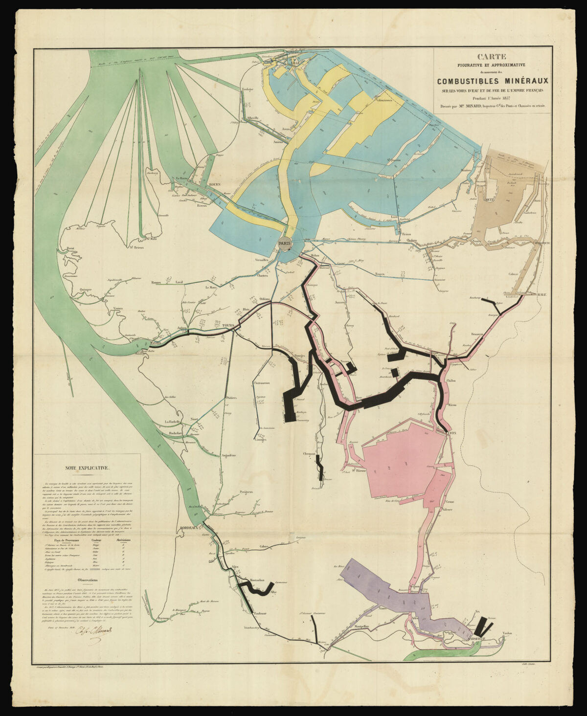 MINARD, Charles Joseph [Statistical Maps].