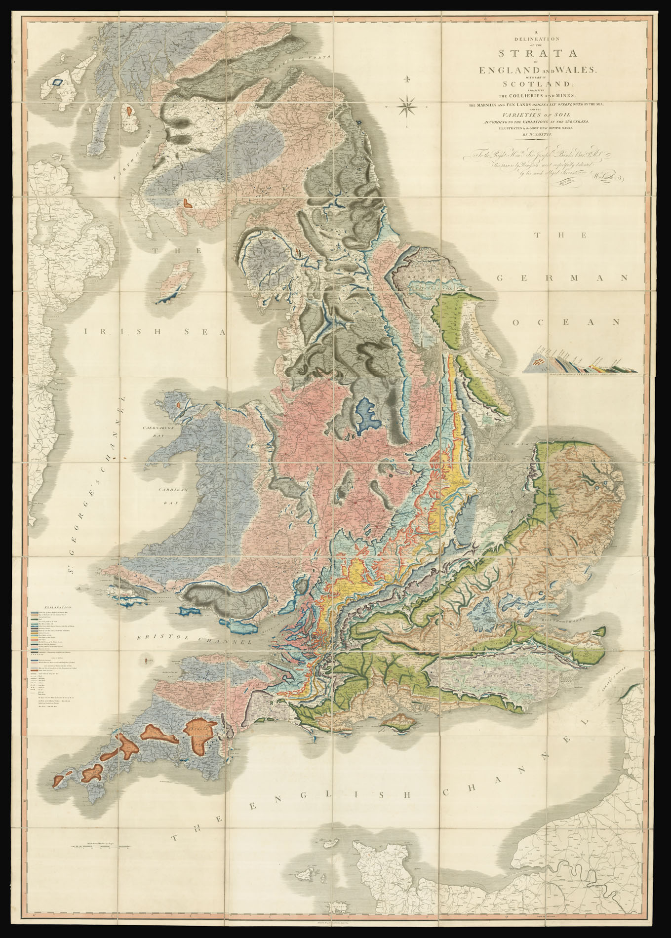 SMITH, William A Delineation of the Strata of England and Wales, with Part of Scotland;