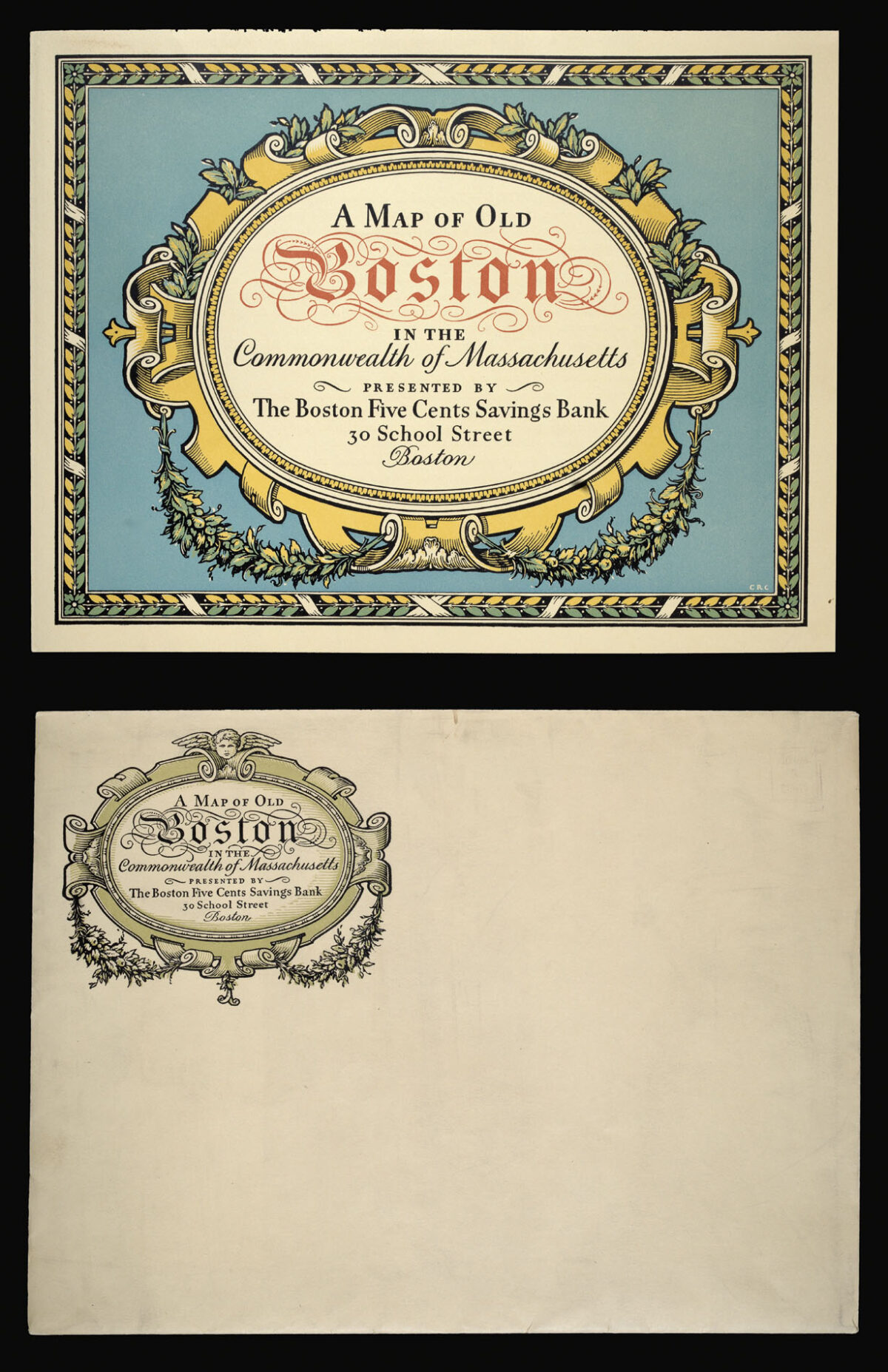 CAPON, Charles Reginald A Map of Old Boston