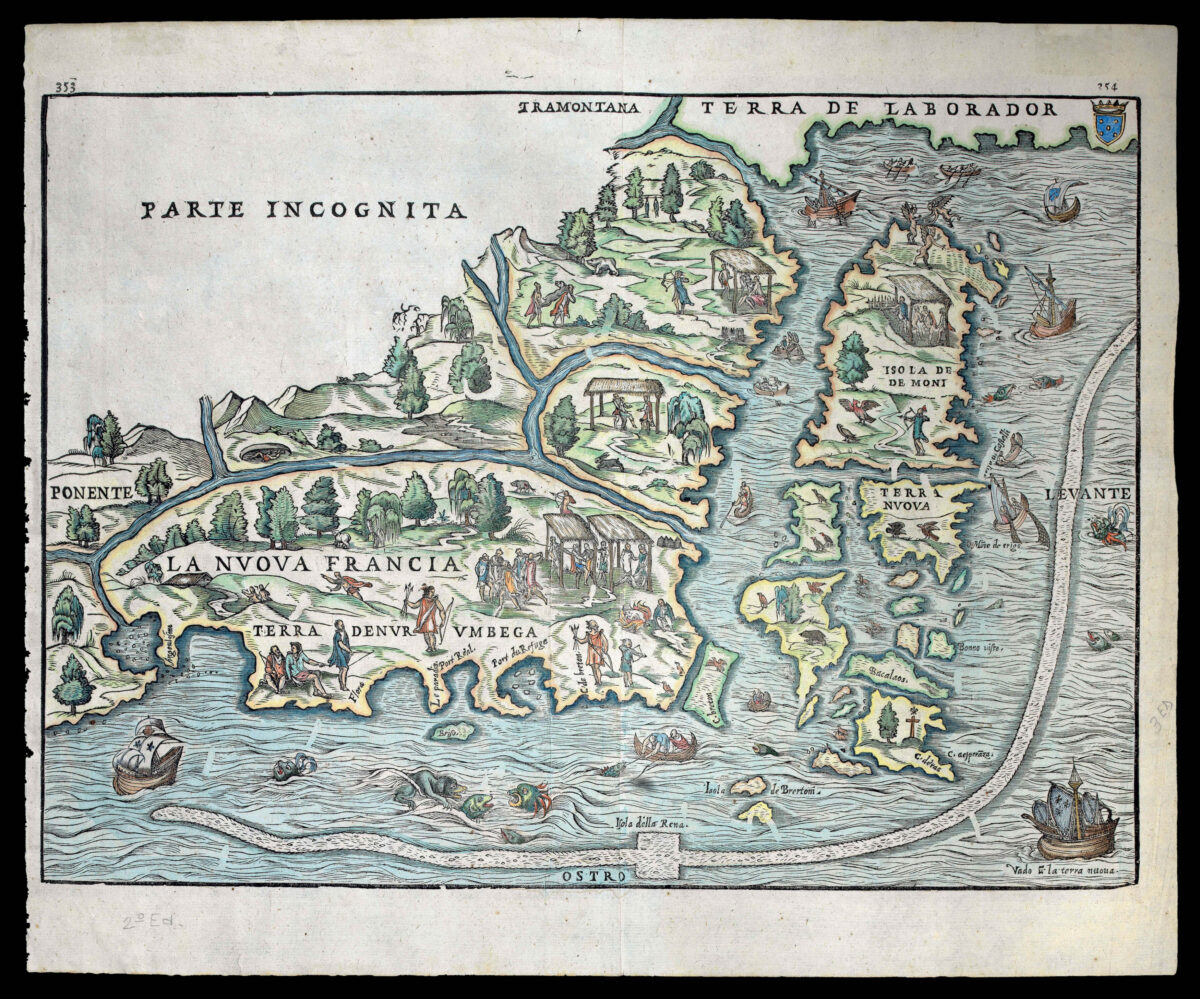 RAMUSIO, Giovanni Battista and Giacomo GASTALDI La Nuova Francia.