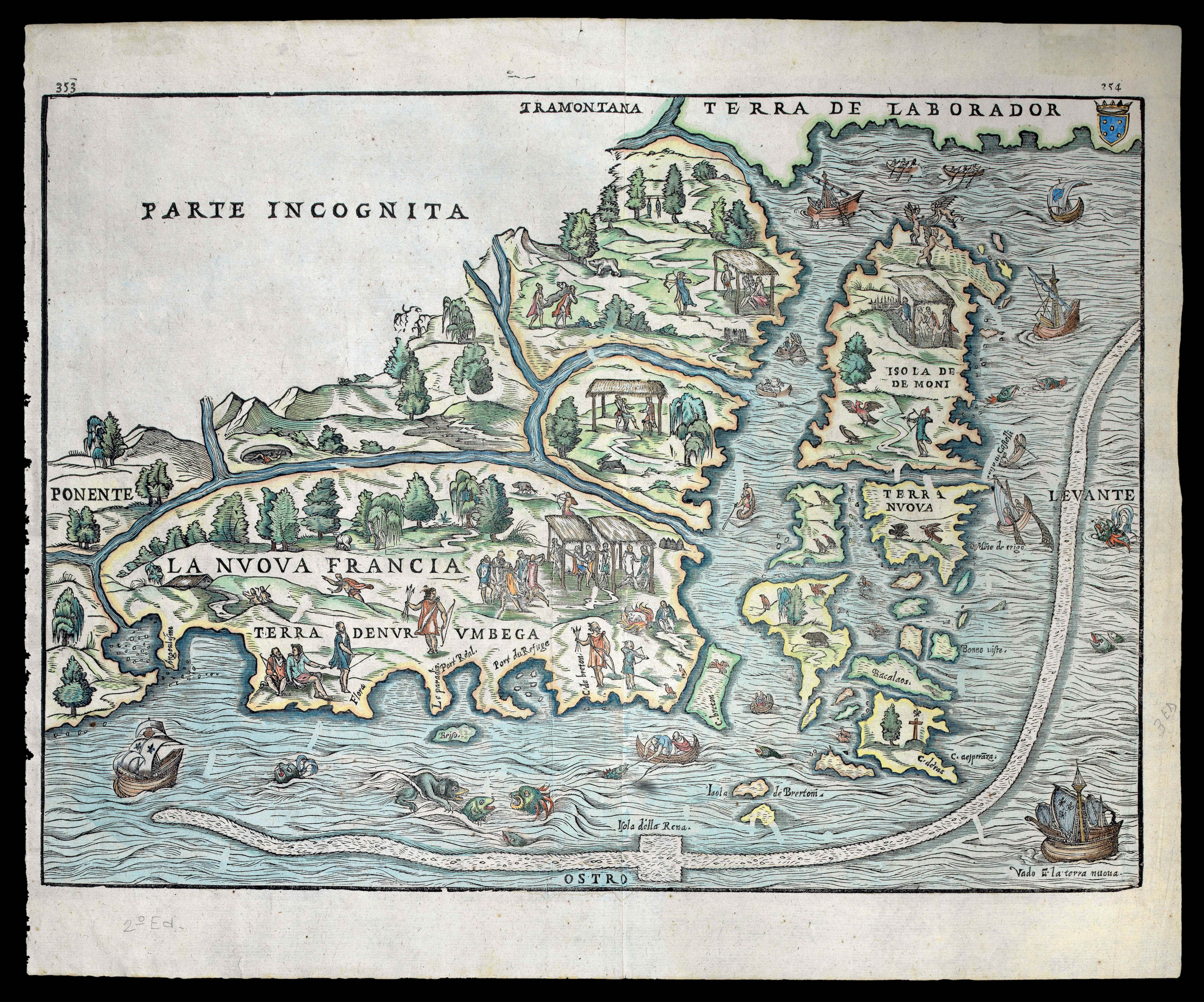 RAMUSIO, Giovanni Battista and Giacomo GASTALDI La Nuova Francia.