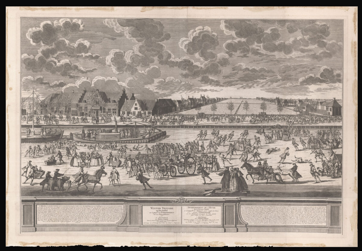 [After HORST, Tieleman van der] Winter Vreugde op den Amftel en't gaan des Ysbreekers en der Waterfchuiten.
