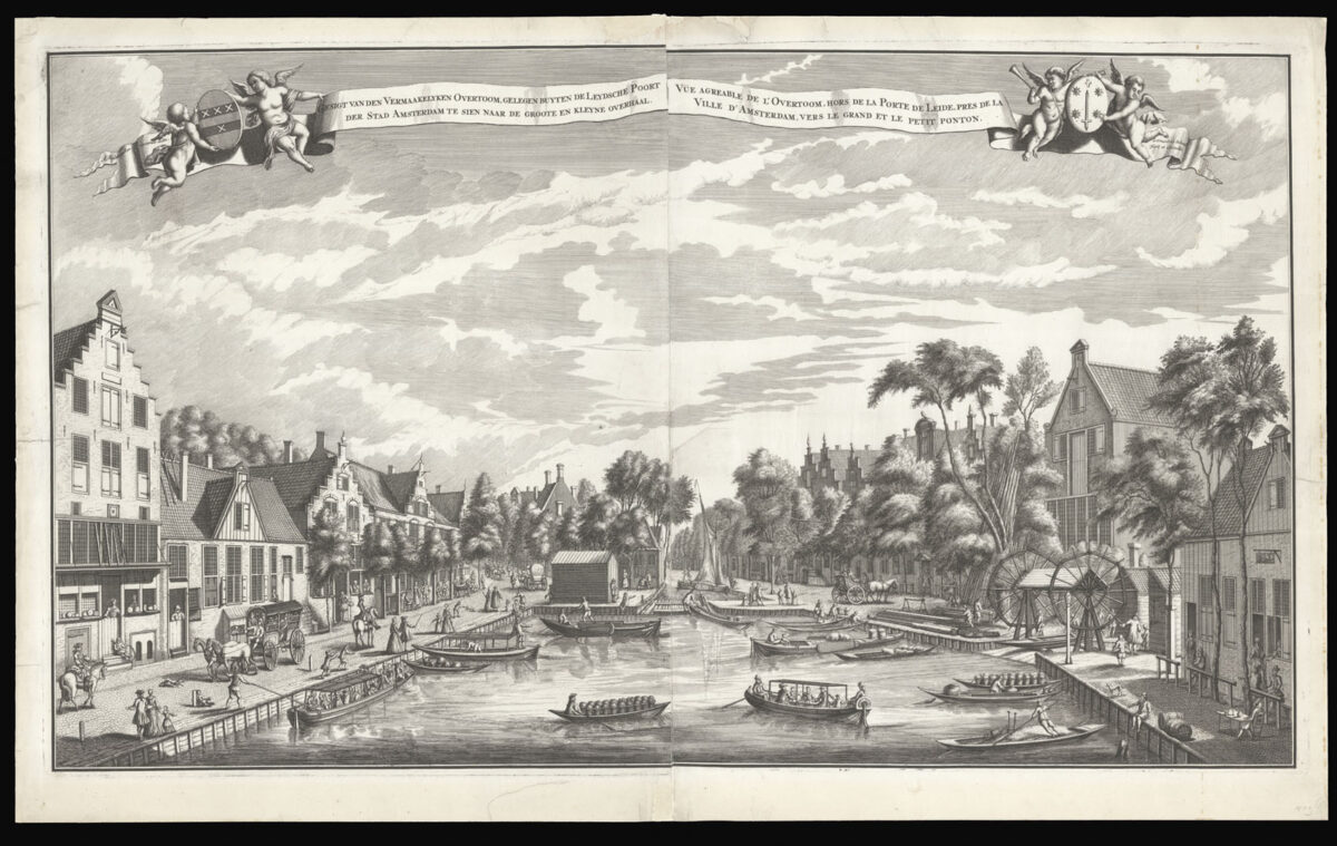 SCHENK, Leon; [after] RADEMAKER, Abraham Gesigt van den Vermaakelyken Overtoom
