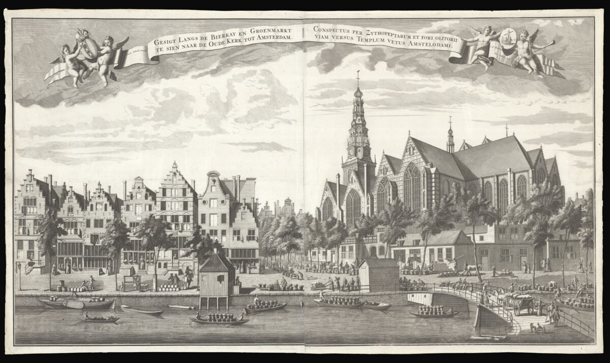 SCHENK, Jan, [after] RADEMAKER, Abraham Gesigt Langds De Bierkay En Groenmarkt