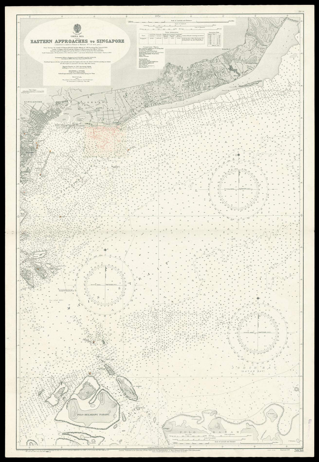 HYDROGRAPHIC OFFICE China Sea. Eastern Approaches to Singapore.