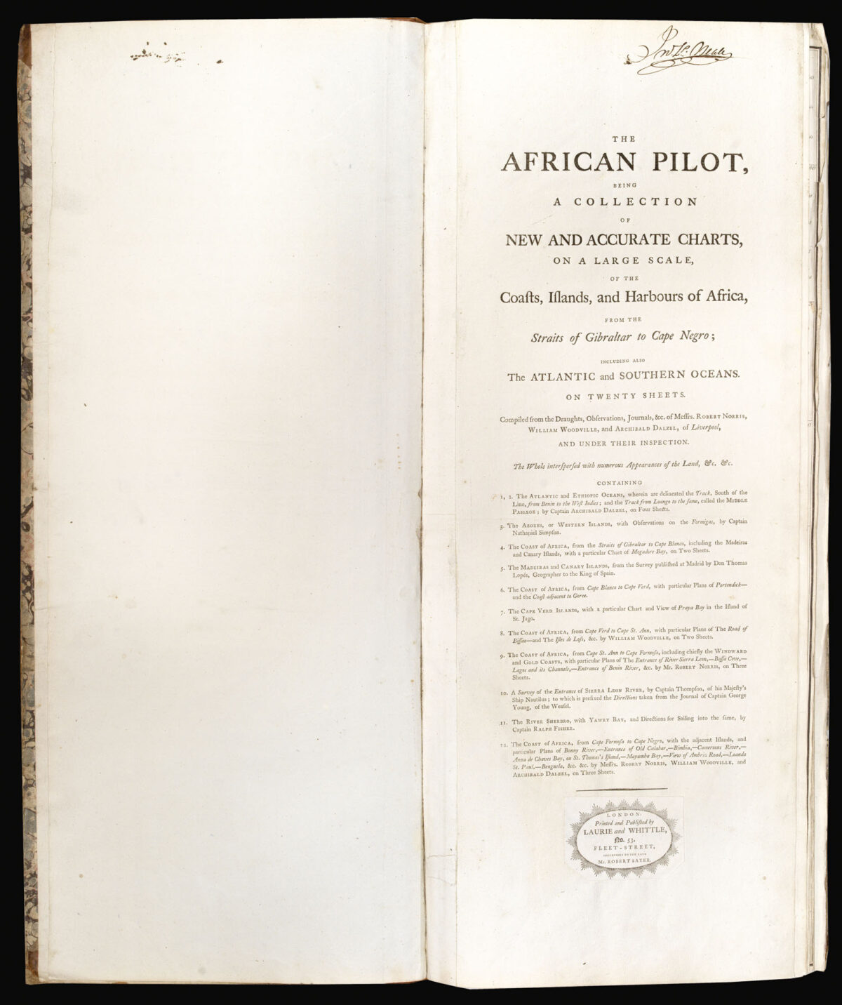 SAYER, Robert The African Pilot: