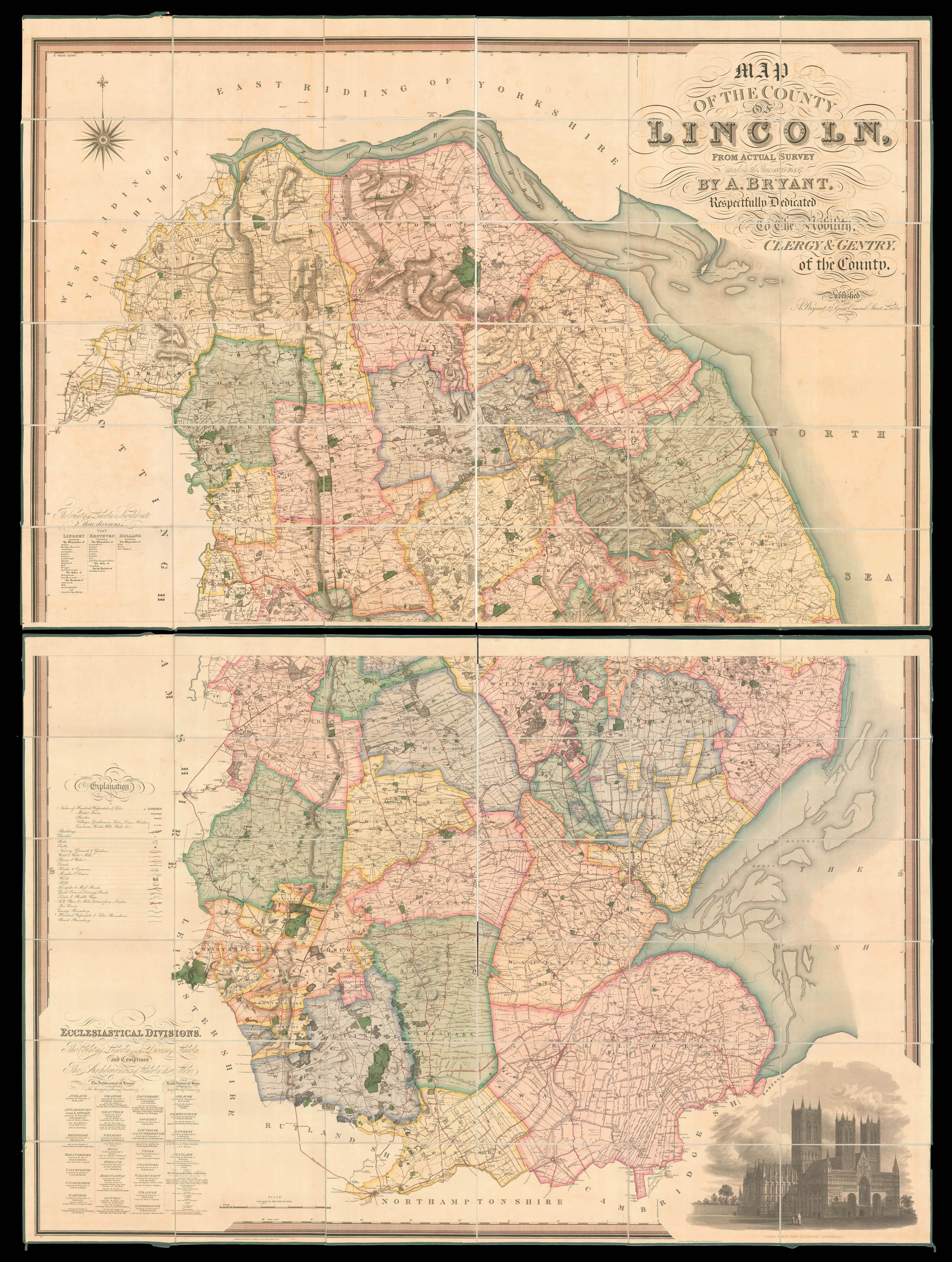 BRYANT, A[ndrew] Map of the County of Lincolnshire
