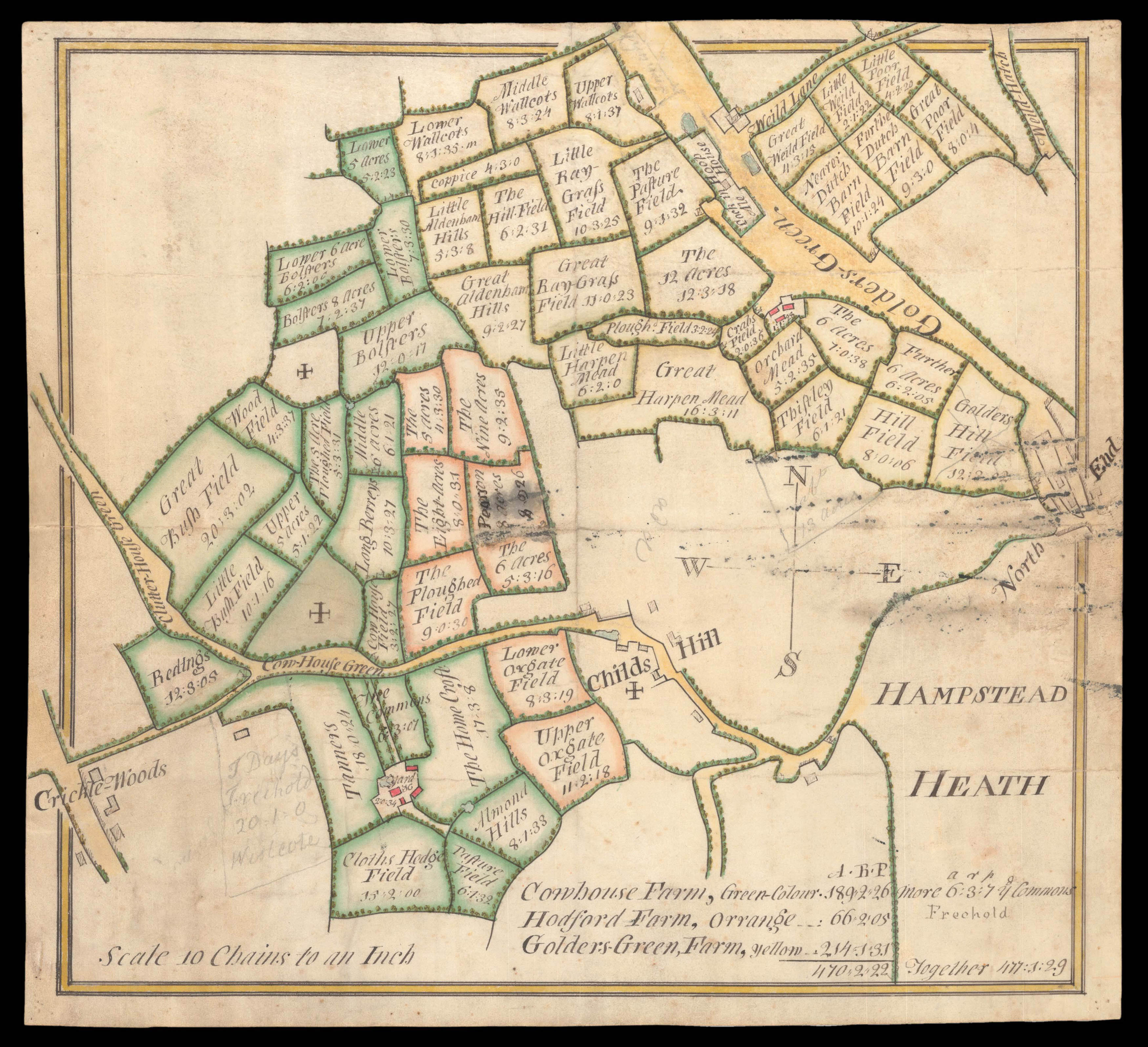 [ANONYMOUS] [Manuscript map of Golders Green].